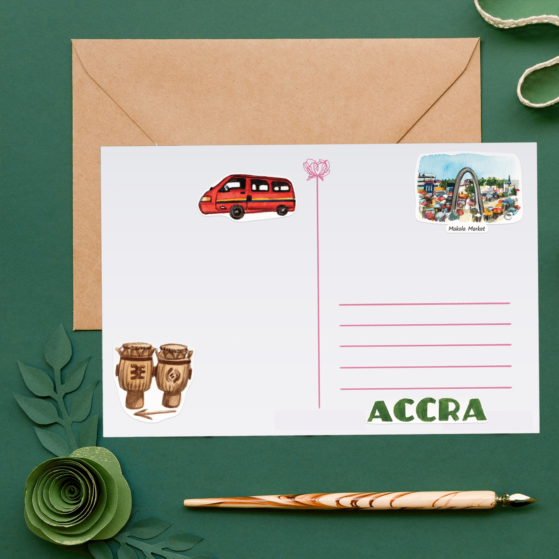 Gracious Ghana Travel Stickers (28pcs)