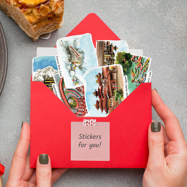 Spiritual Nepal Travel Stickers (28pcs)