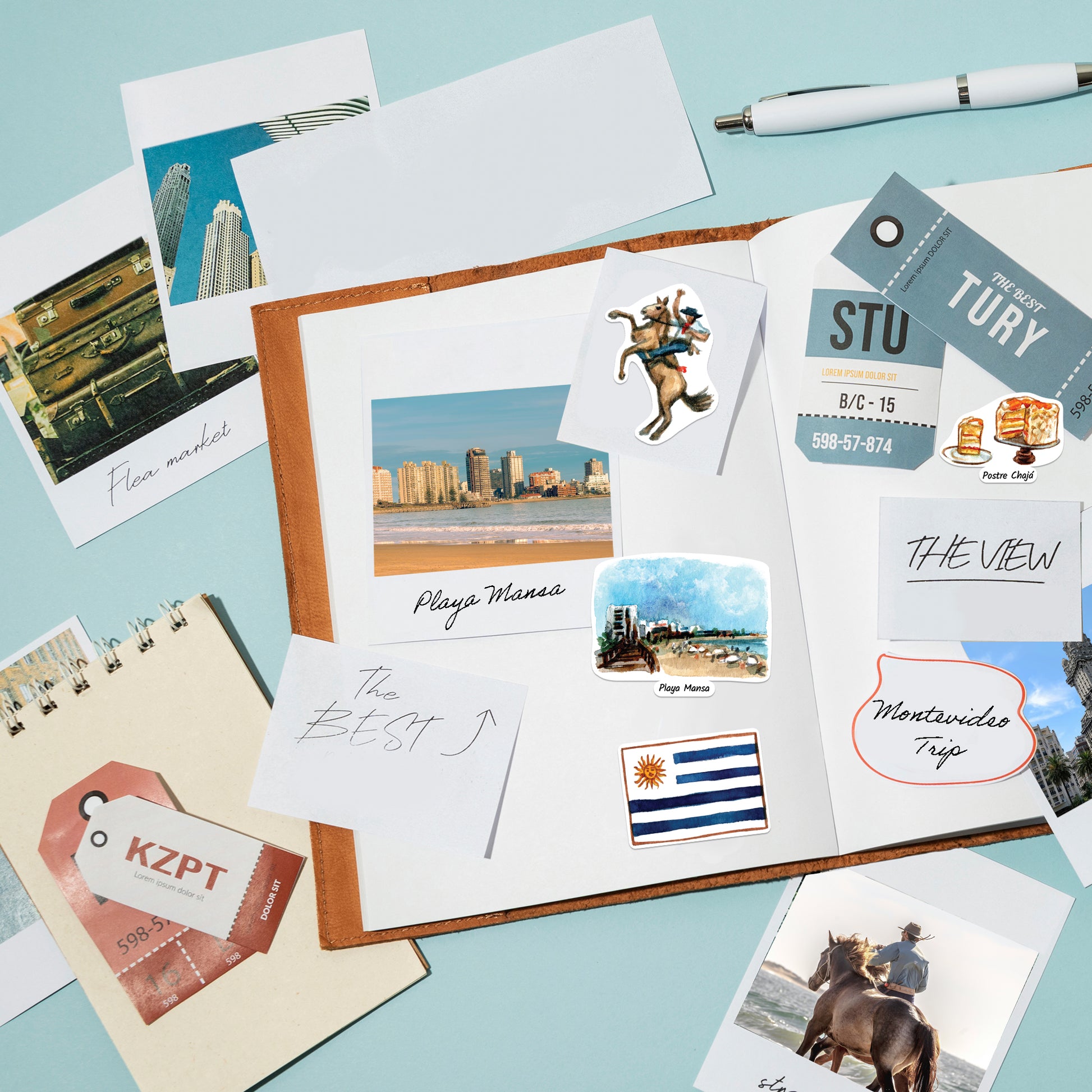 Unforgettable Uruguay Travel Stickers (28pcs)