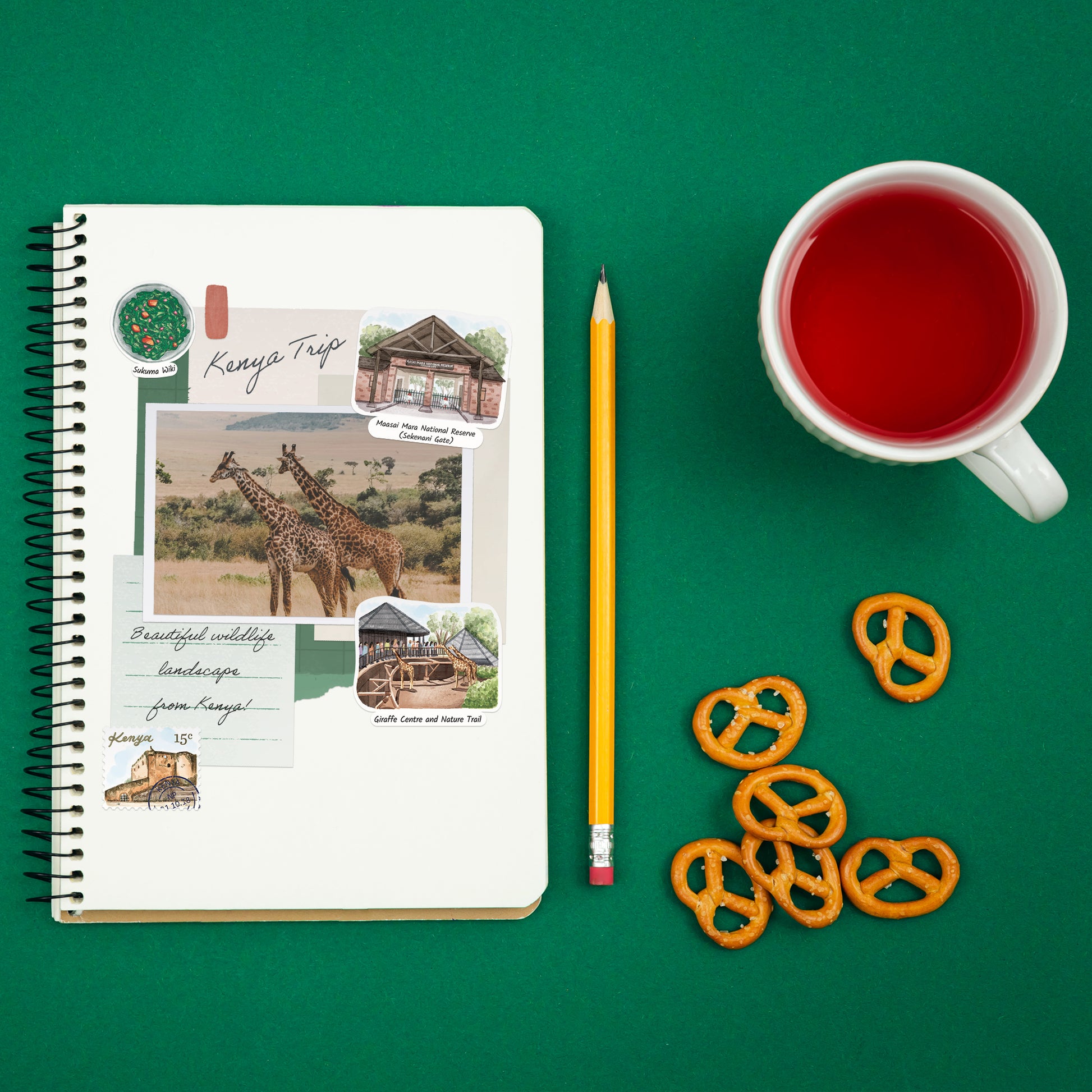 Kindred Kenya Travel Stickers (28pcs)