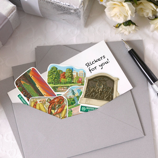 Historic Boston Travel Stickers (28pcs)