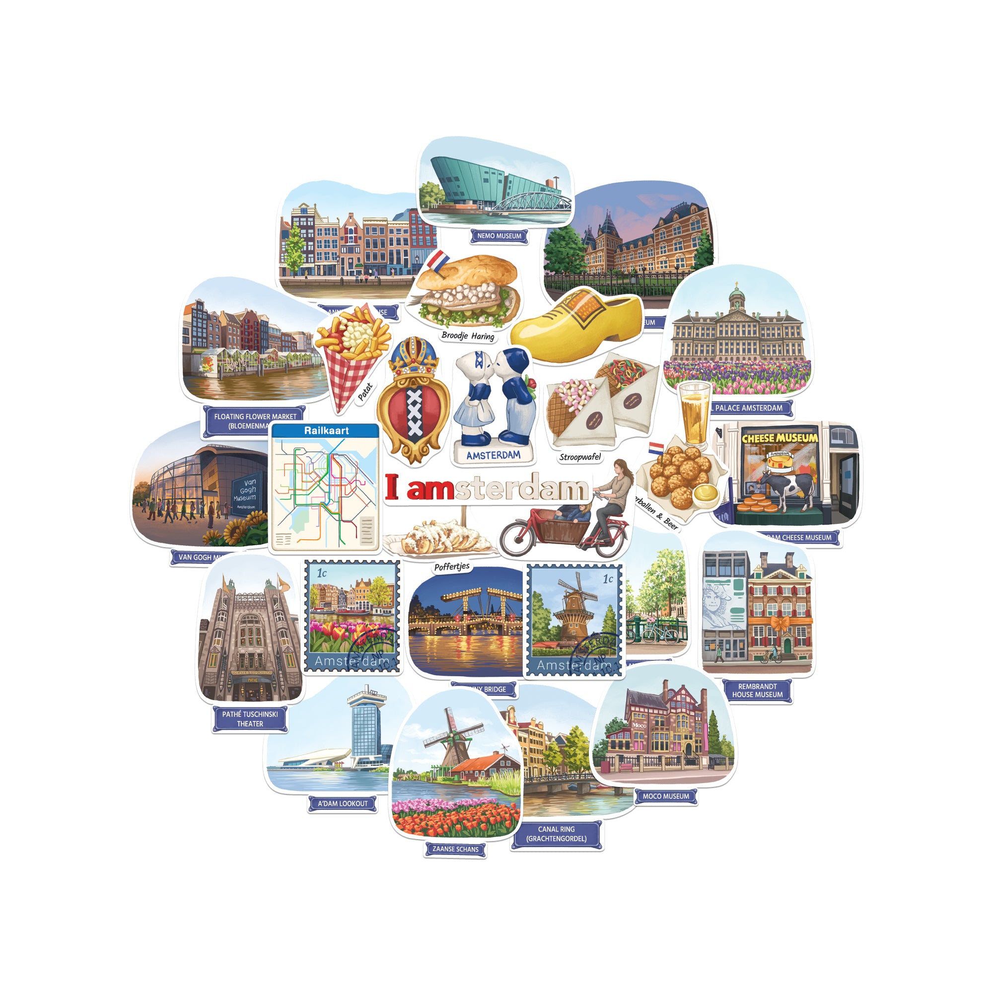 Artsy Amsterdam Statement Stickers (28pcs)
