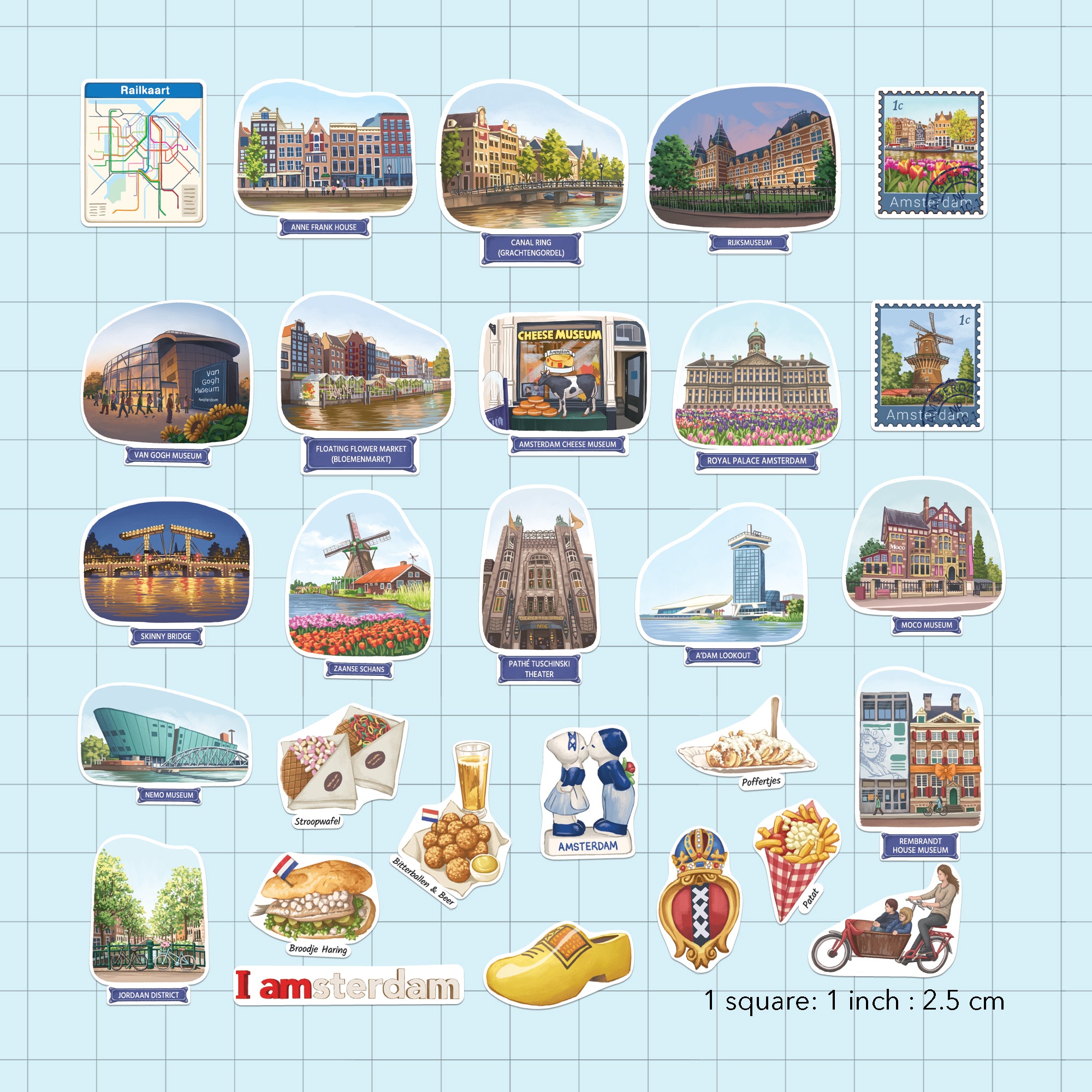 Artsy Amsterdam Statement Stickers (28pcs)