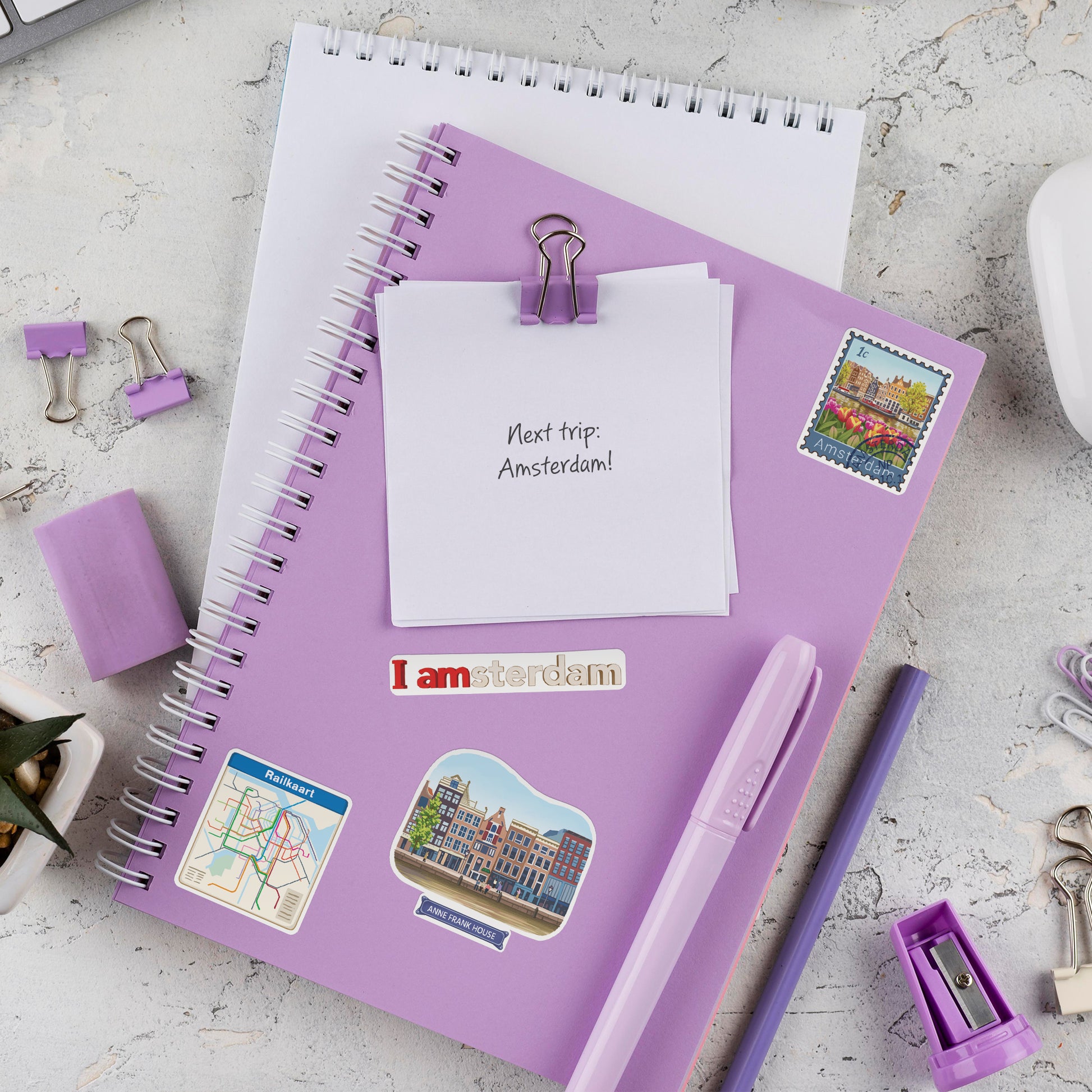 Artsy Amsterdam Travel Stickers (28pcs)