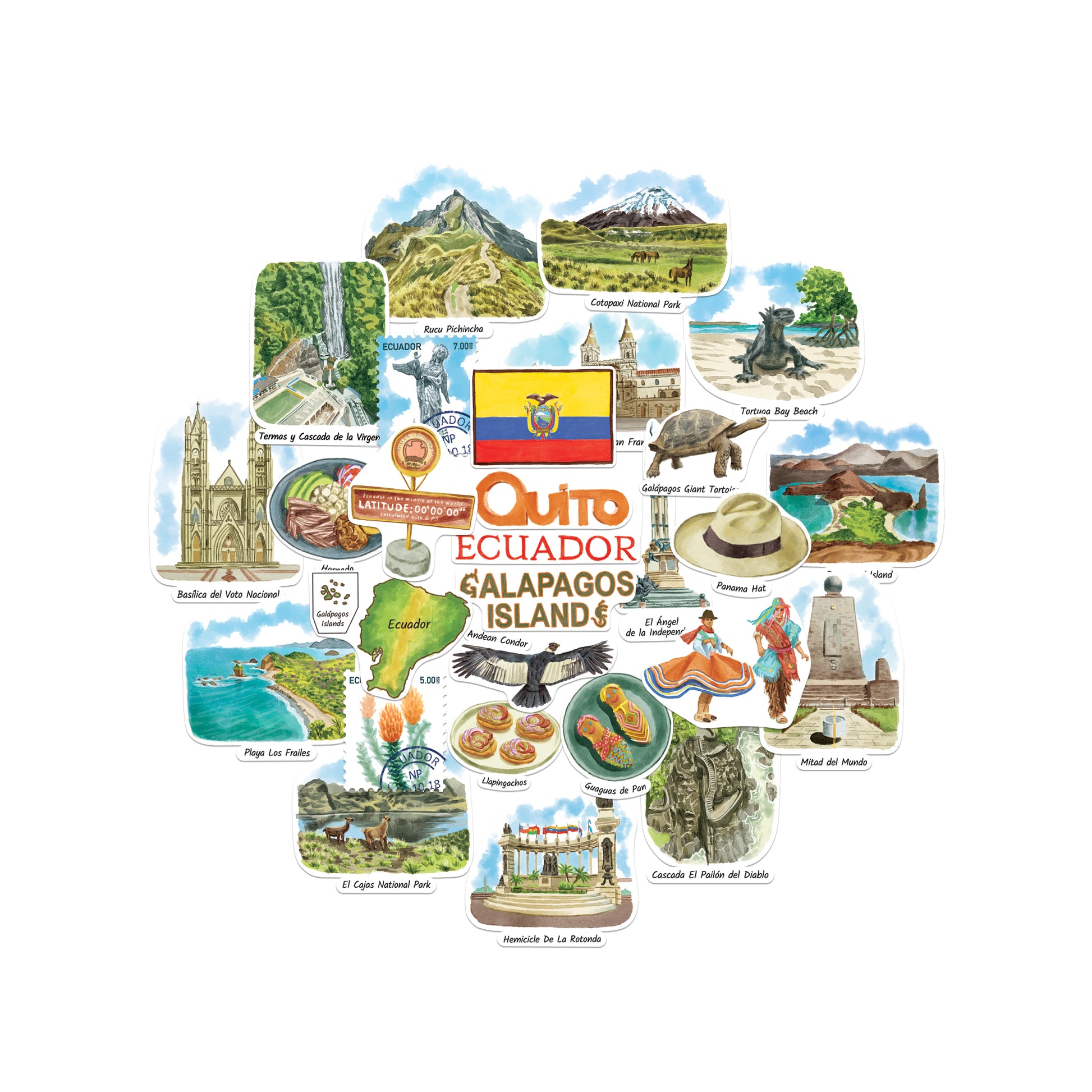 Exotic Ecuador Statement Stickers (28pcs)