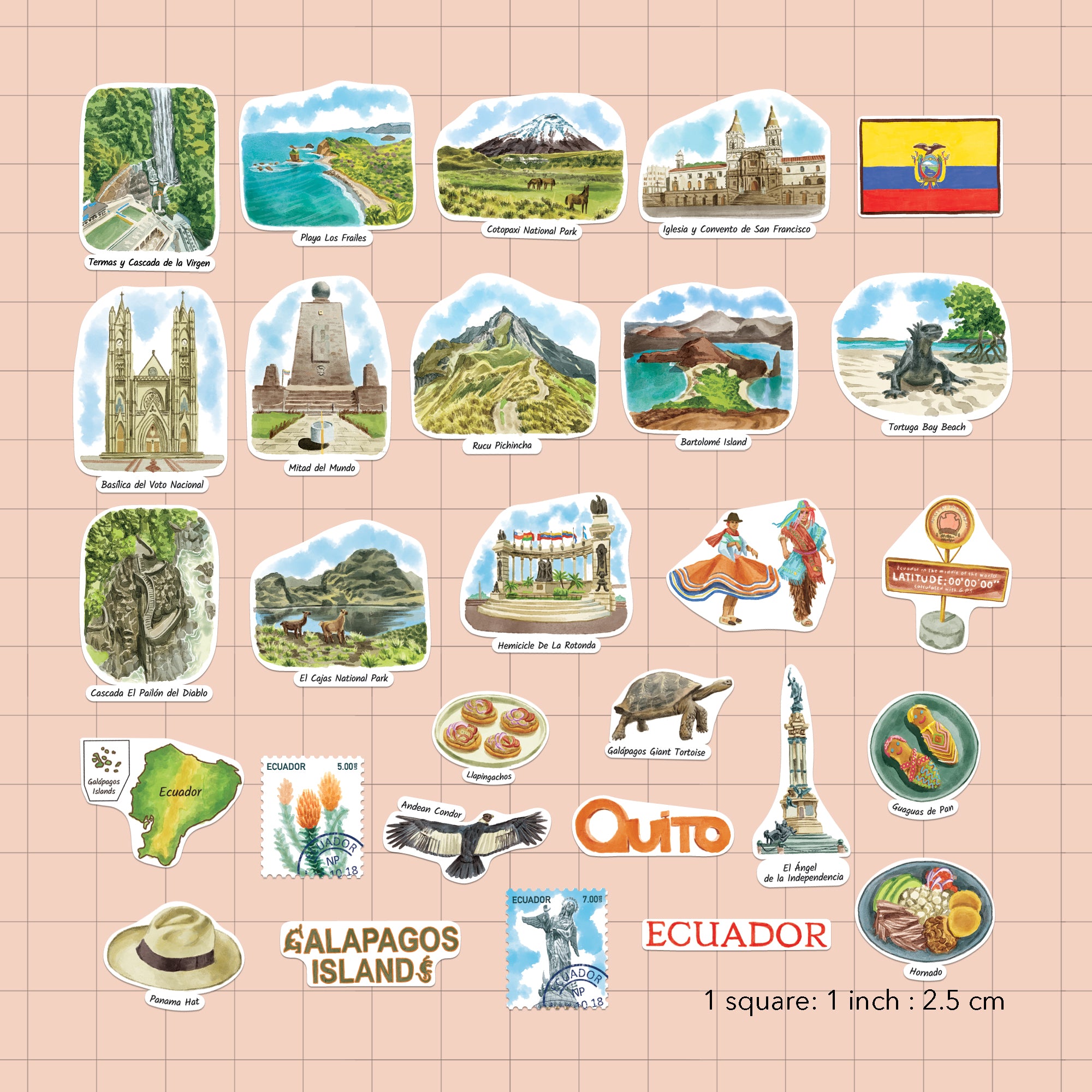 Exotic Ecuador Statement Stickers (28pcs)