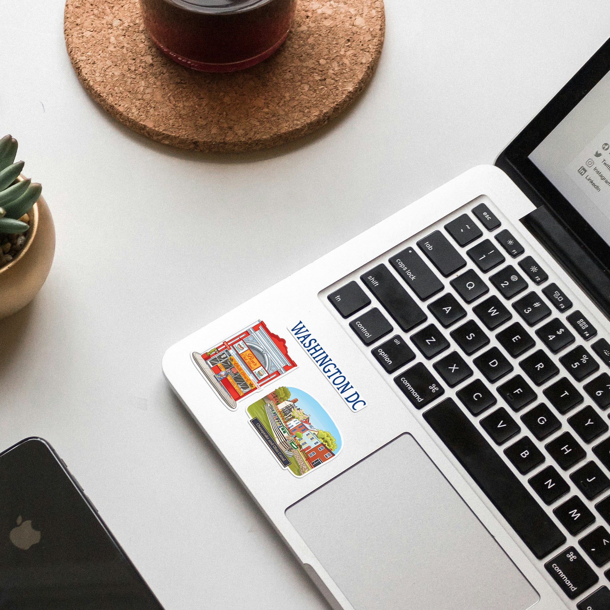 Monumental Washington DC Travel Stickers (28 pcs)