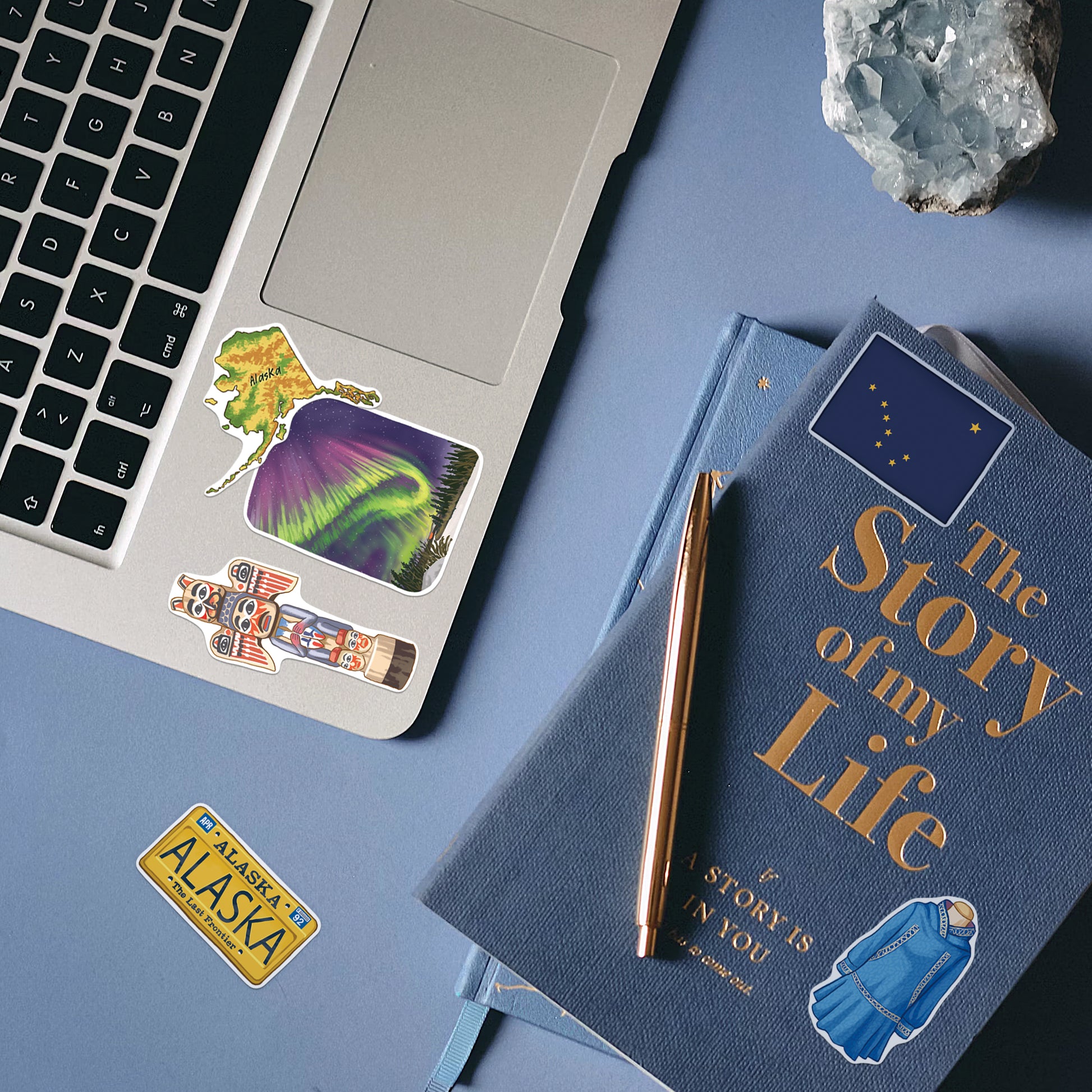 Wilderness Alaska State Travel Stickers (28 pcs)