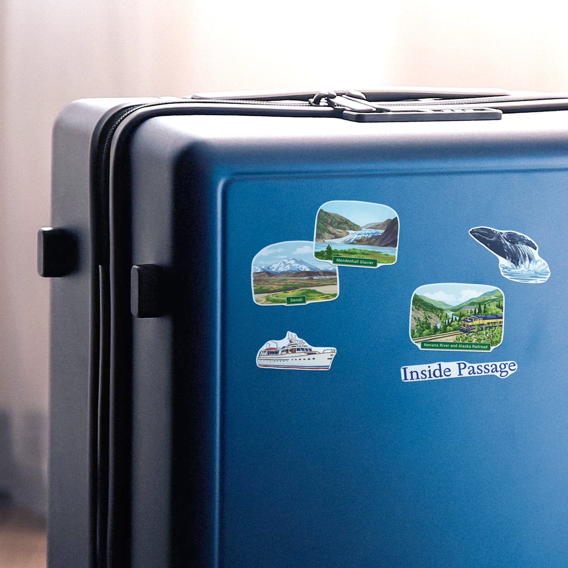 Wilderness Alaska State Travel Stickers (28 pcs)