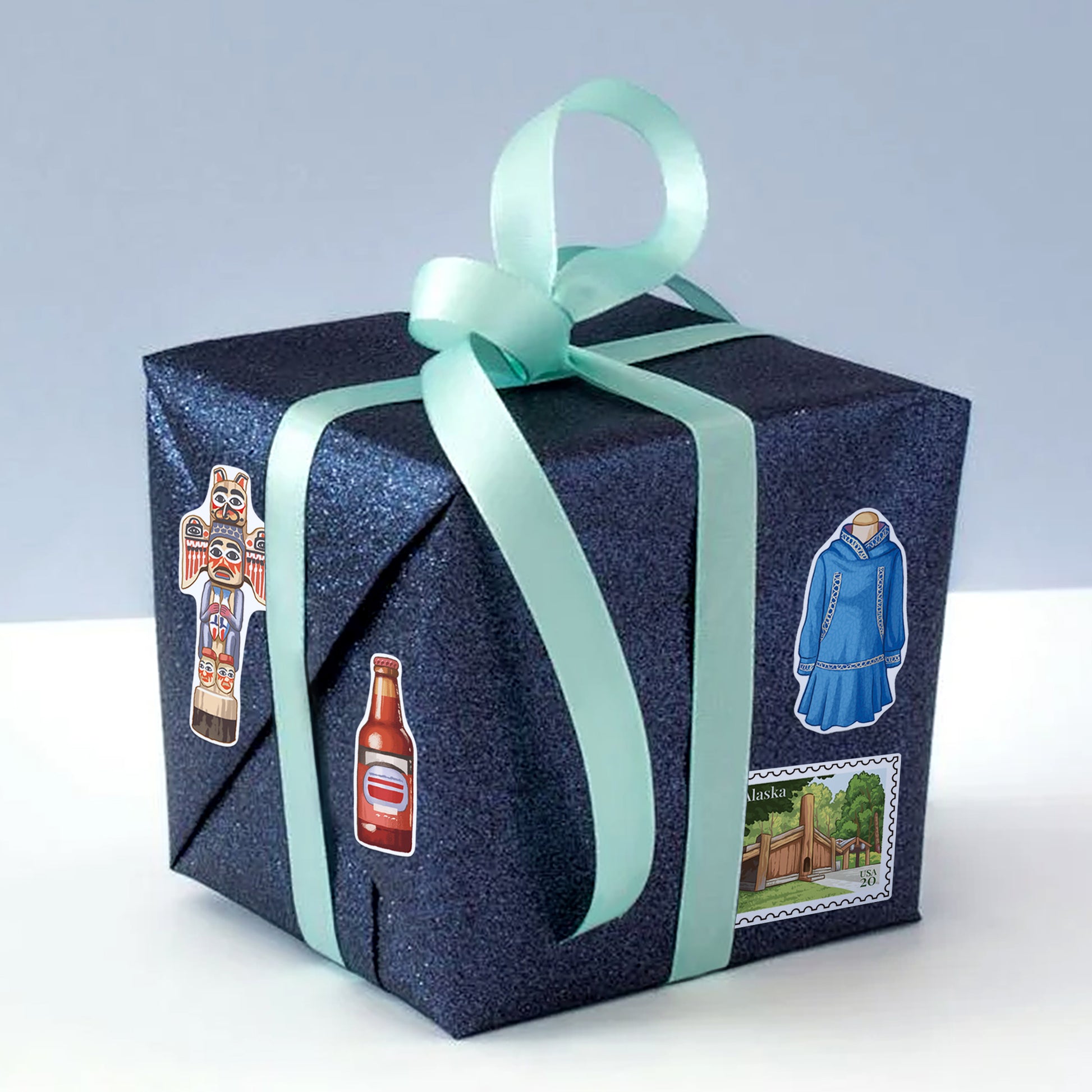 Wilderness Alaska State Travel Stickers (28 pcs)