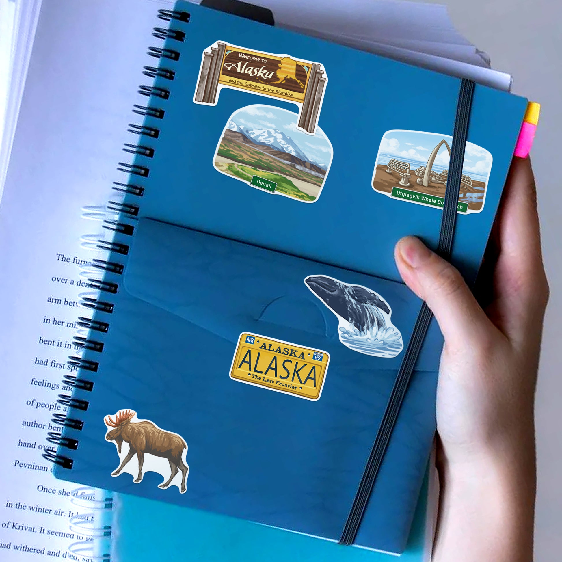 Wilderness Alaska State Travel Stickers (28 pcs)