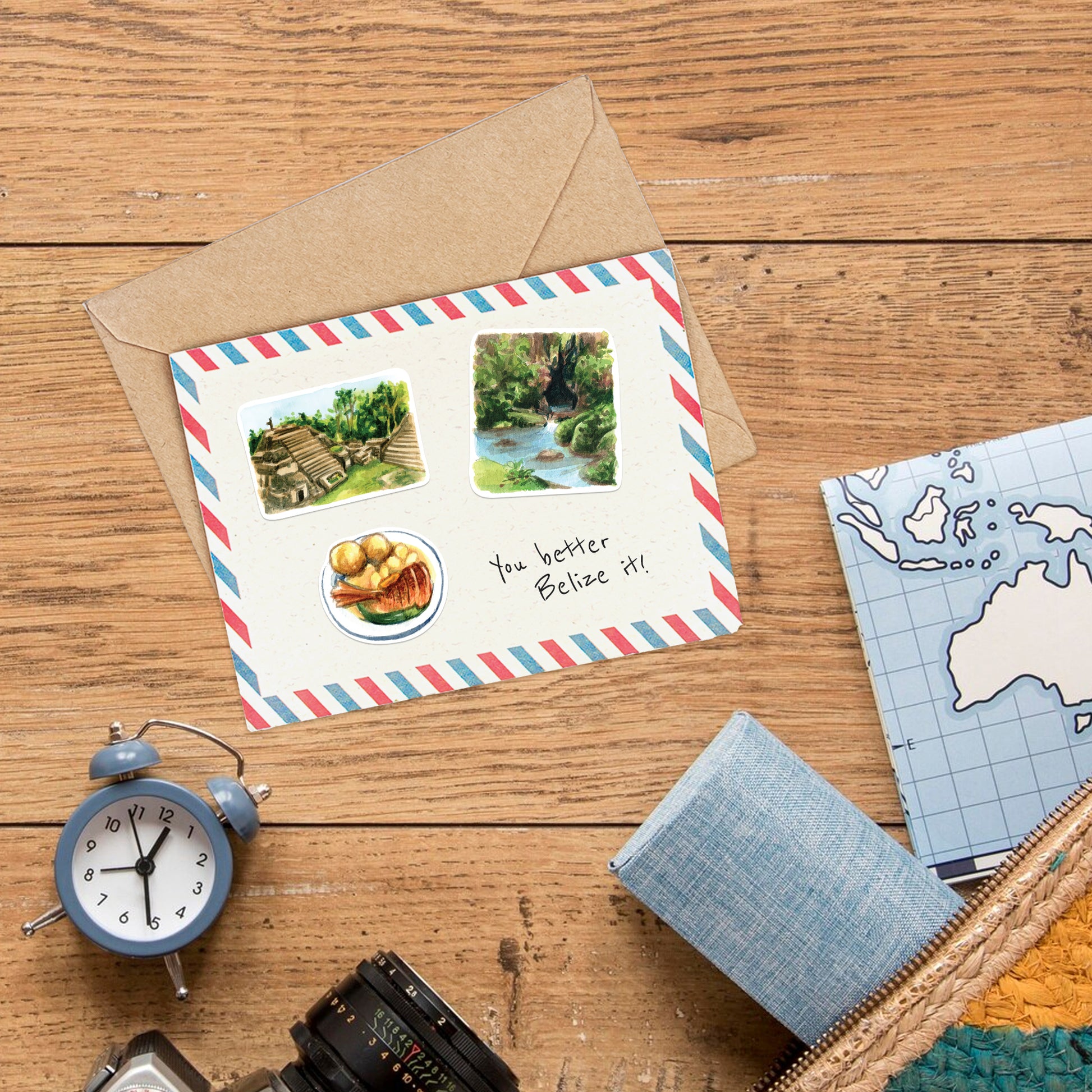 Breezy Belize Travel Stickers (28pcs)