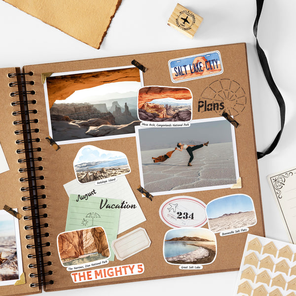 Majestic Utah State Travel Stickers (28pcs)