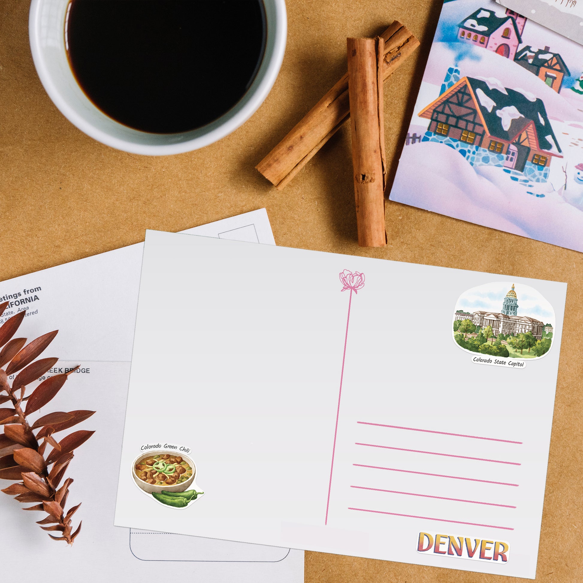 Cozy Colorado State Travel Stickers (28pcs)