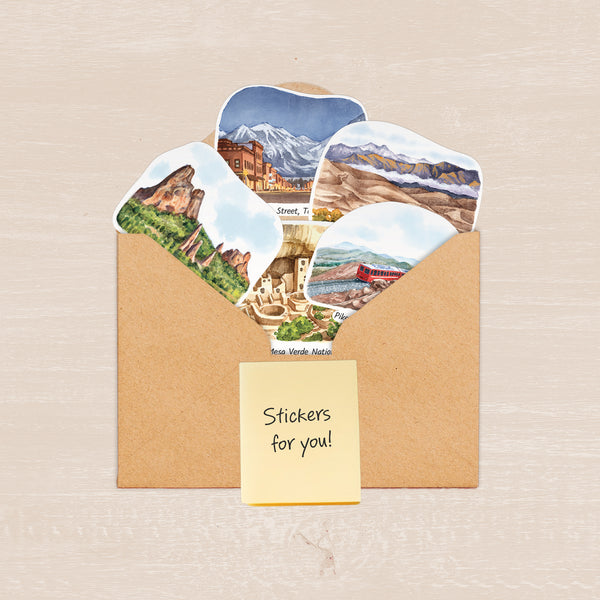 Cozy Colorado State Travel Stickers (28pcs)