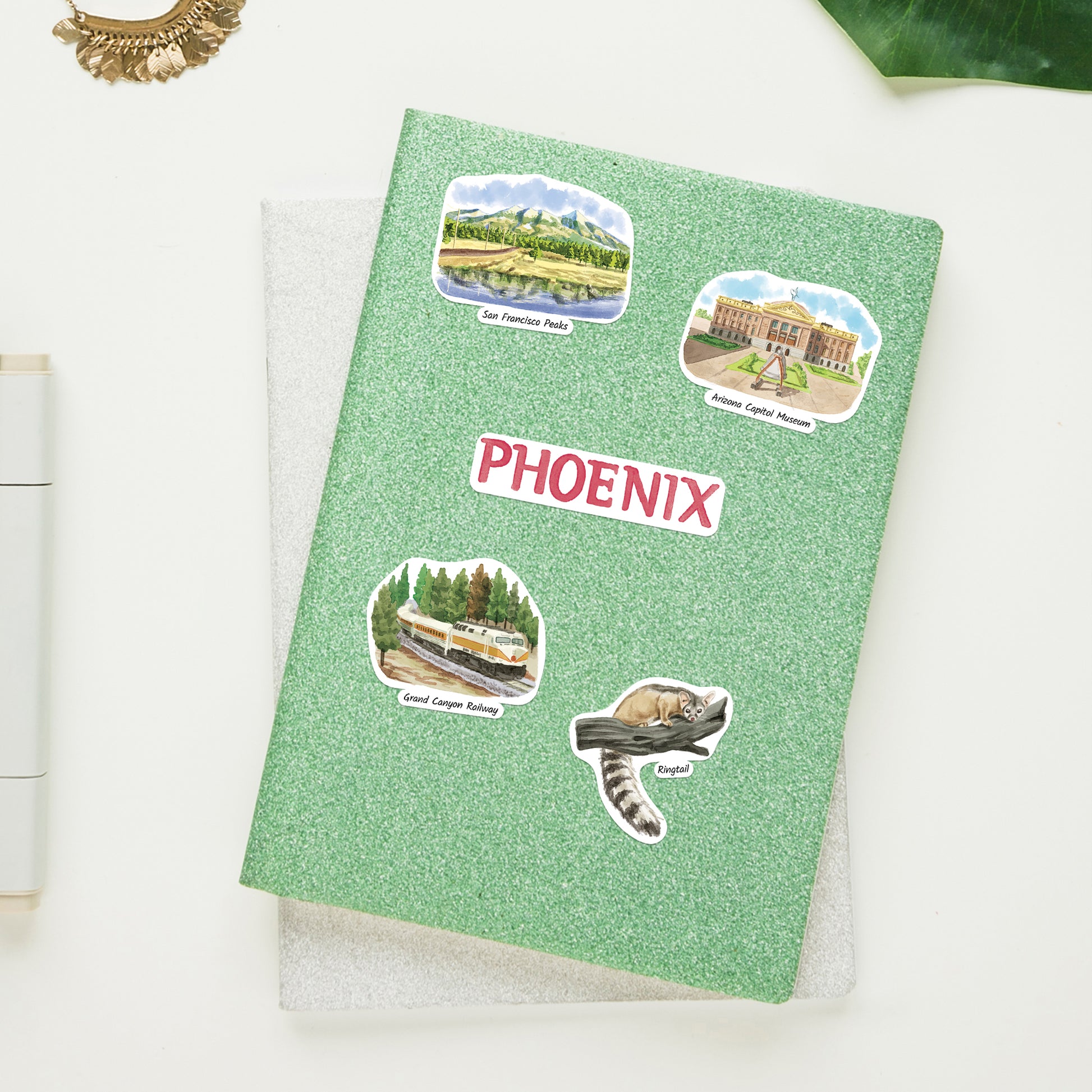 Adventurous Arizona State Travel Stickers (28pcs)