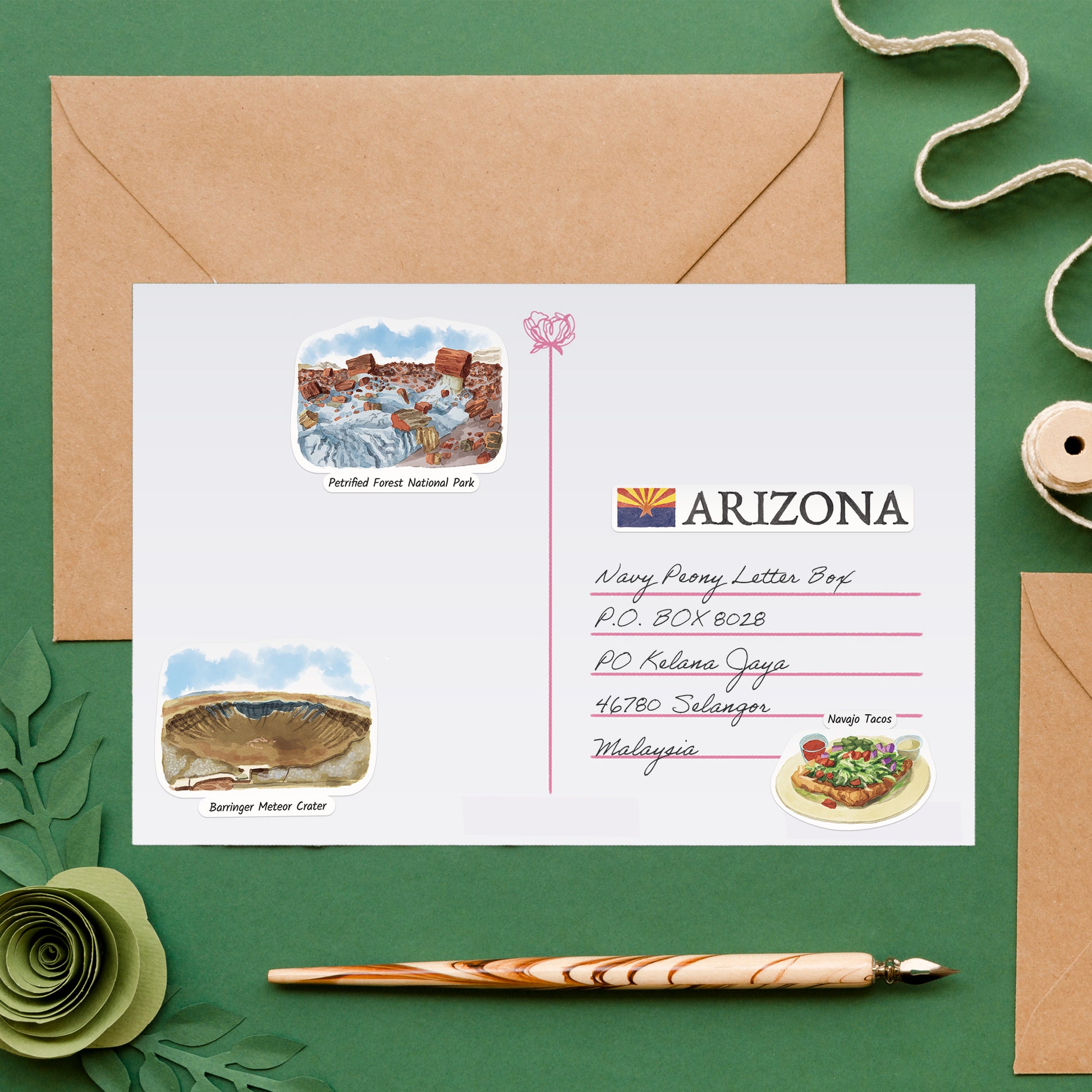 Adventurous Arizona State Travel Stickers (28pcs)