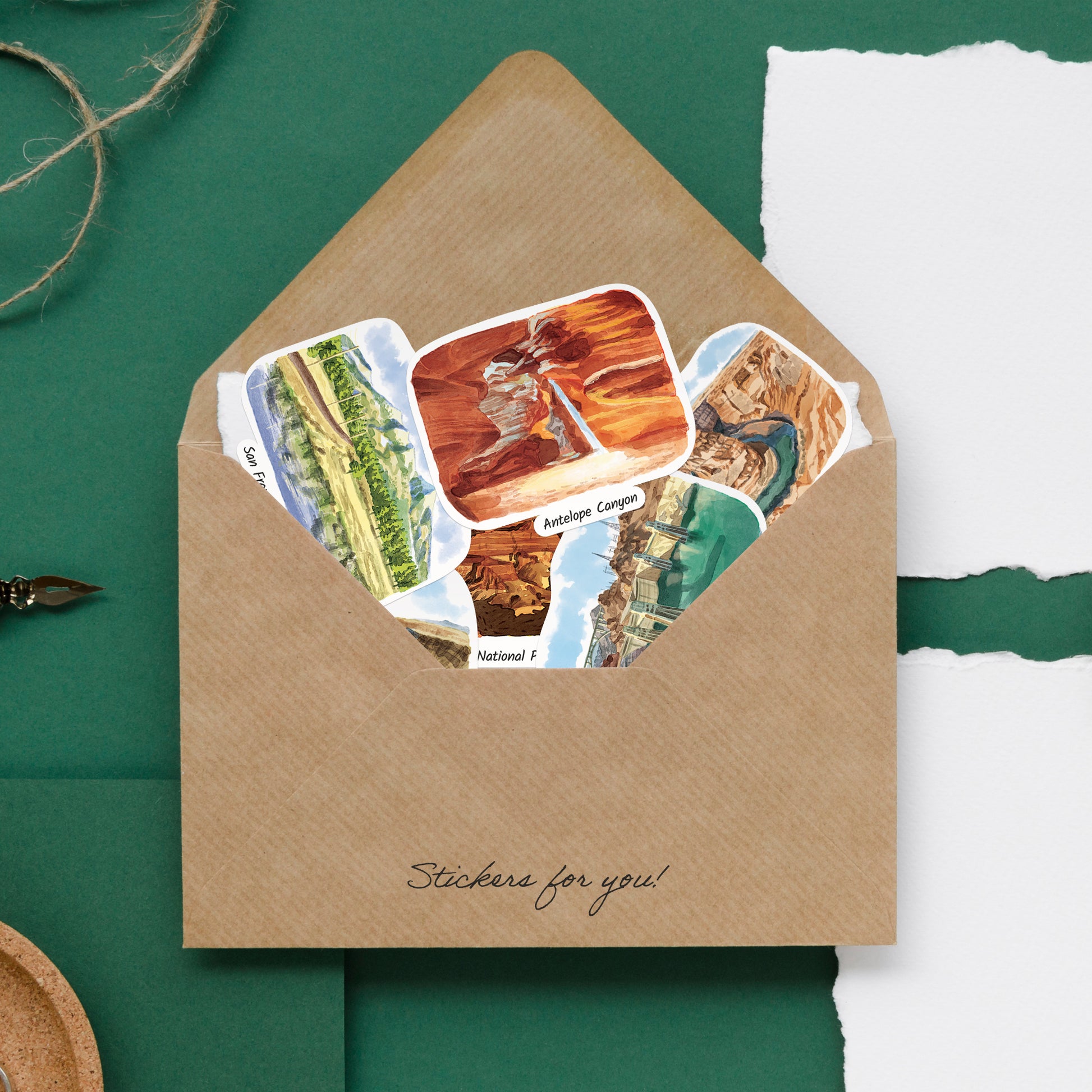 Adventurous Arizona State Travel Stickers (28pcs)