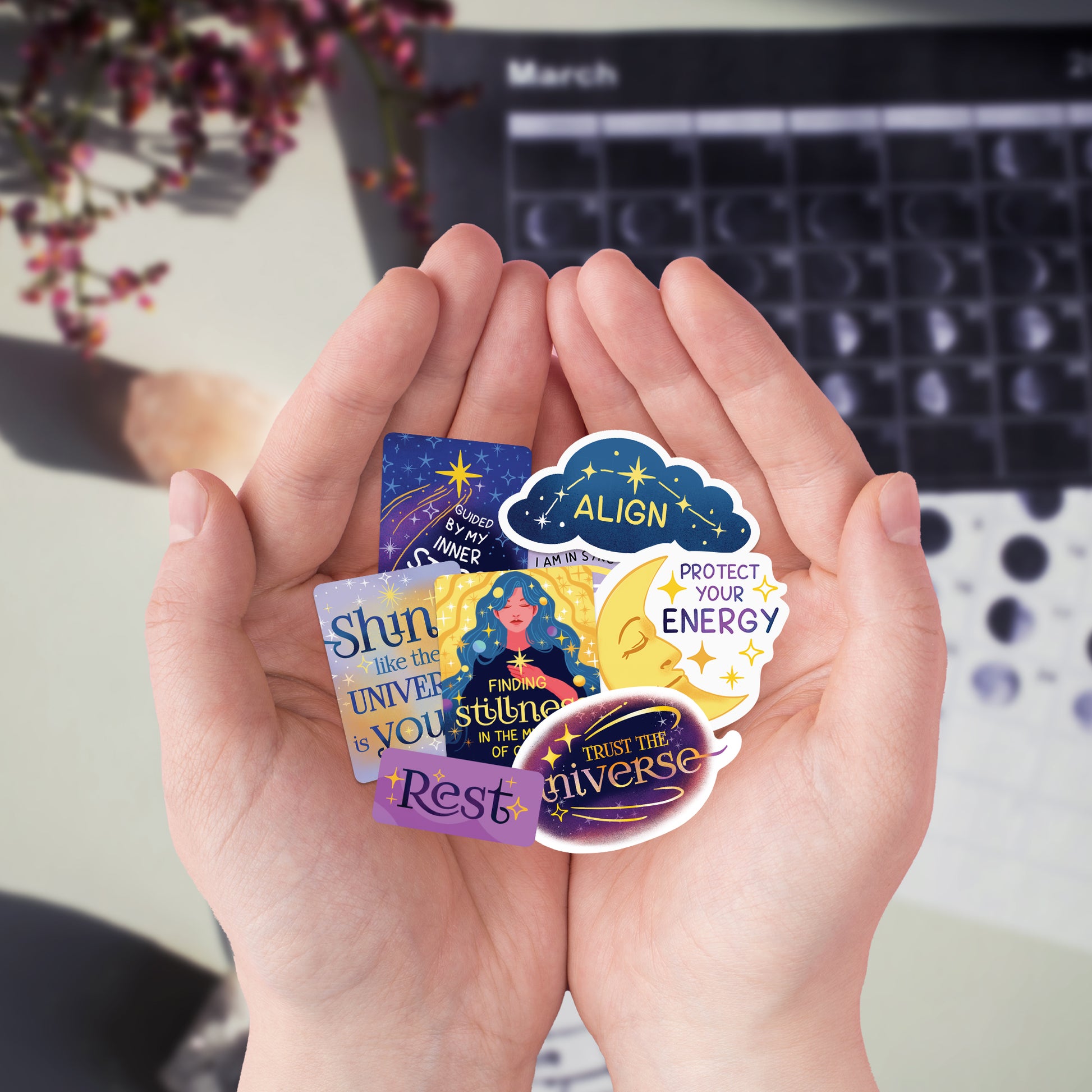 Celestial Manifest and Reclaim Vision Board Stickers (30pcs)