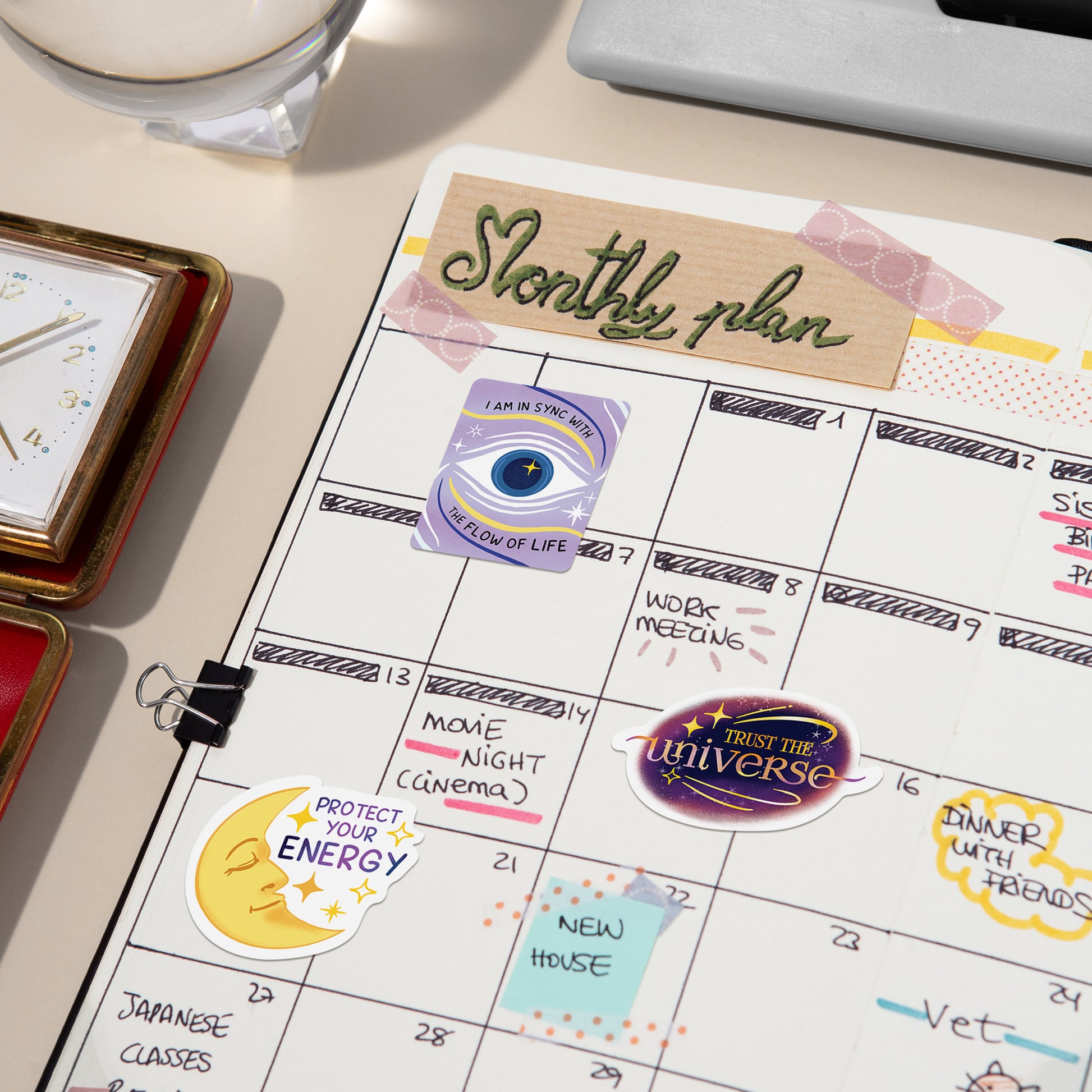 Celestial Manifest and Reclaim Vision Board Stickers (30pcs)