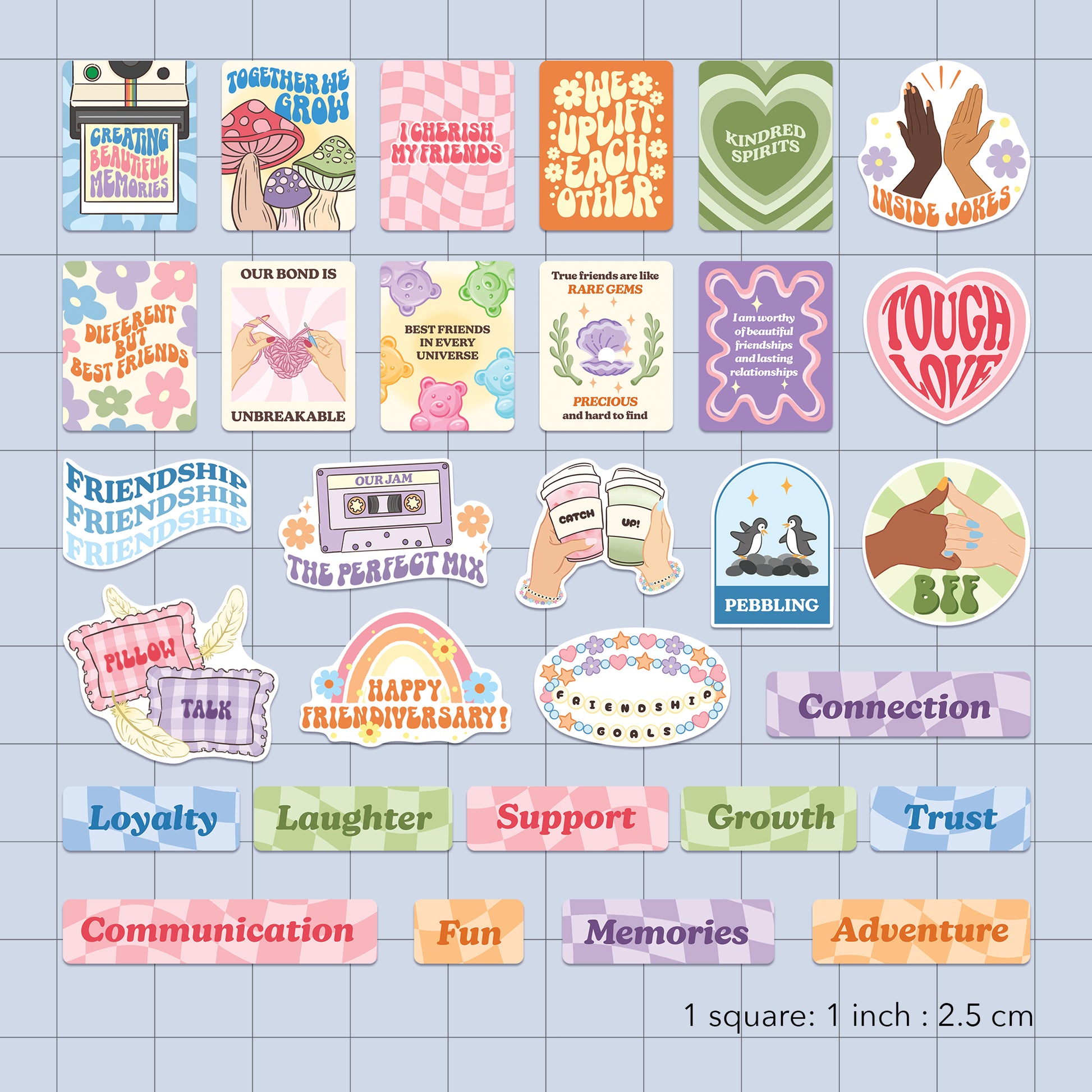 Friendship Vision Board Stickers (30pcs)