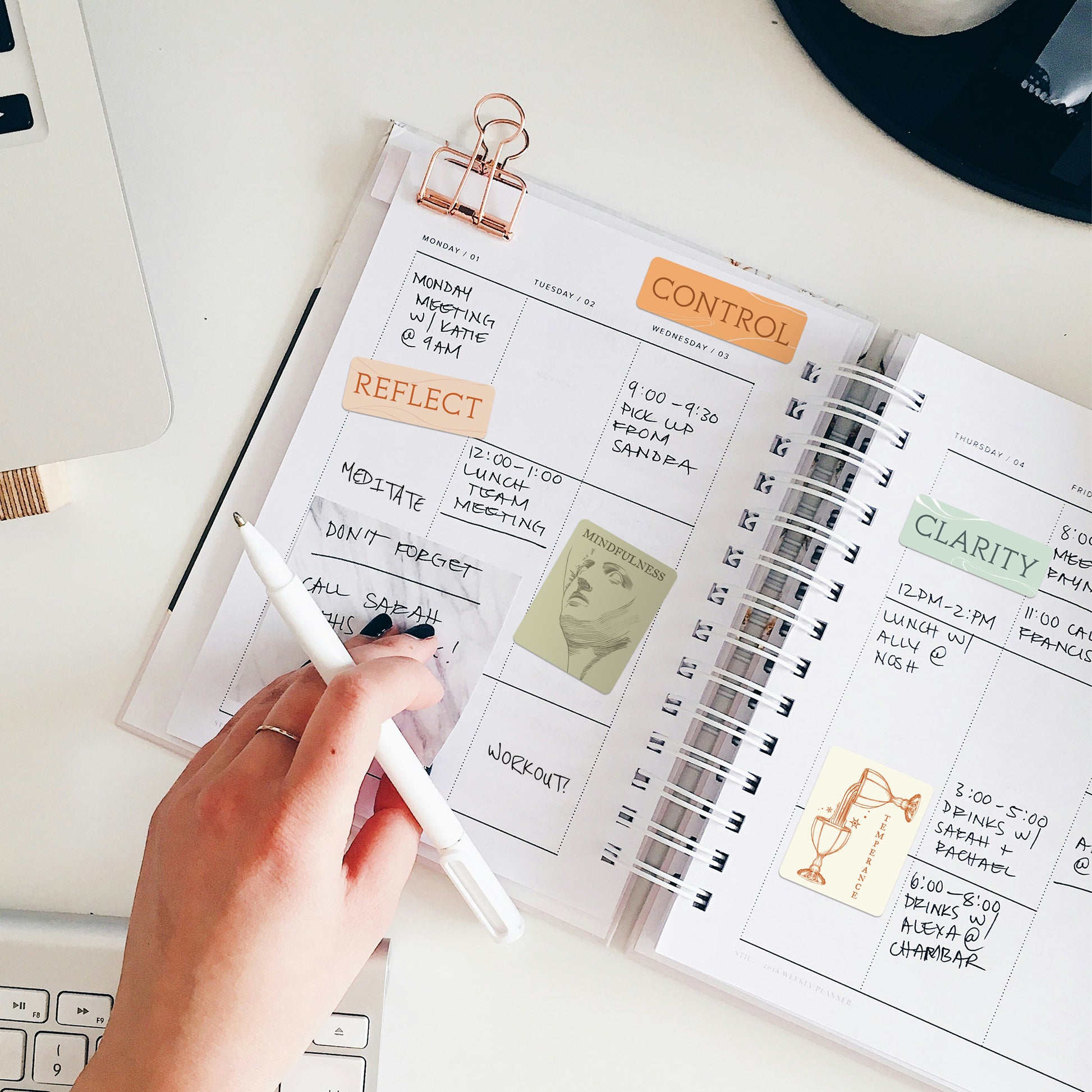 Mindfulness Stoicism Vision Board Stickers (30pcs)