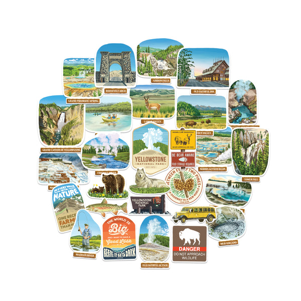 Yellowstone National Park Stickers (28pcs)