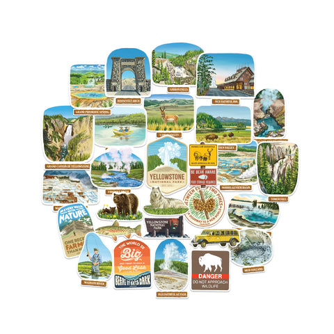 Yellowstone National Park Stickers (28pcs)