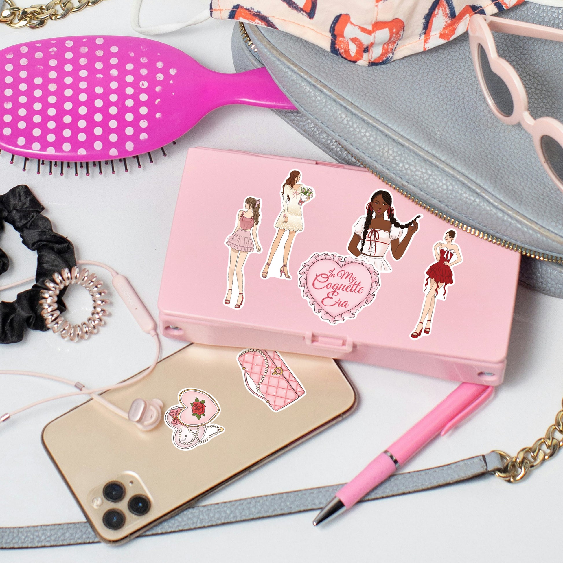 Coquette Girl Fashion Stickers (28pcs)