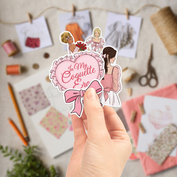 Coquette Girl Fashion Stickers (28pcs)