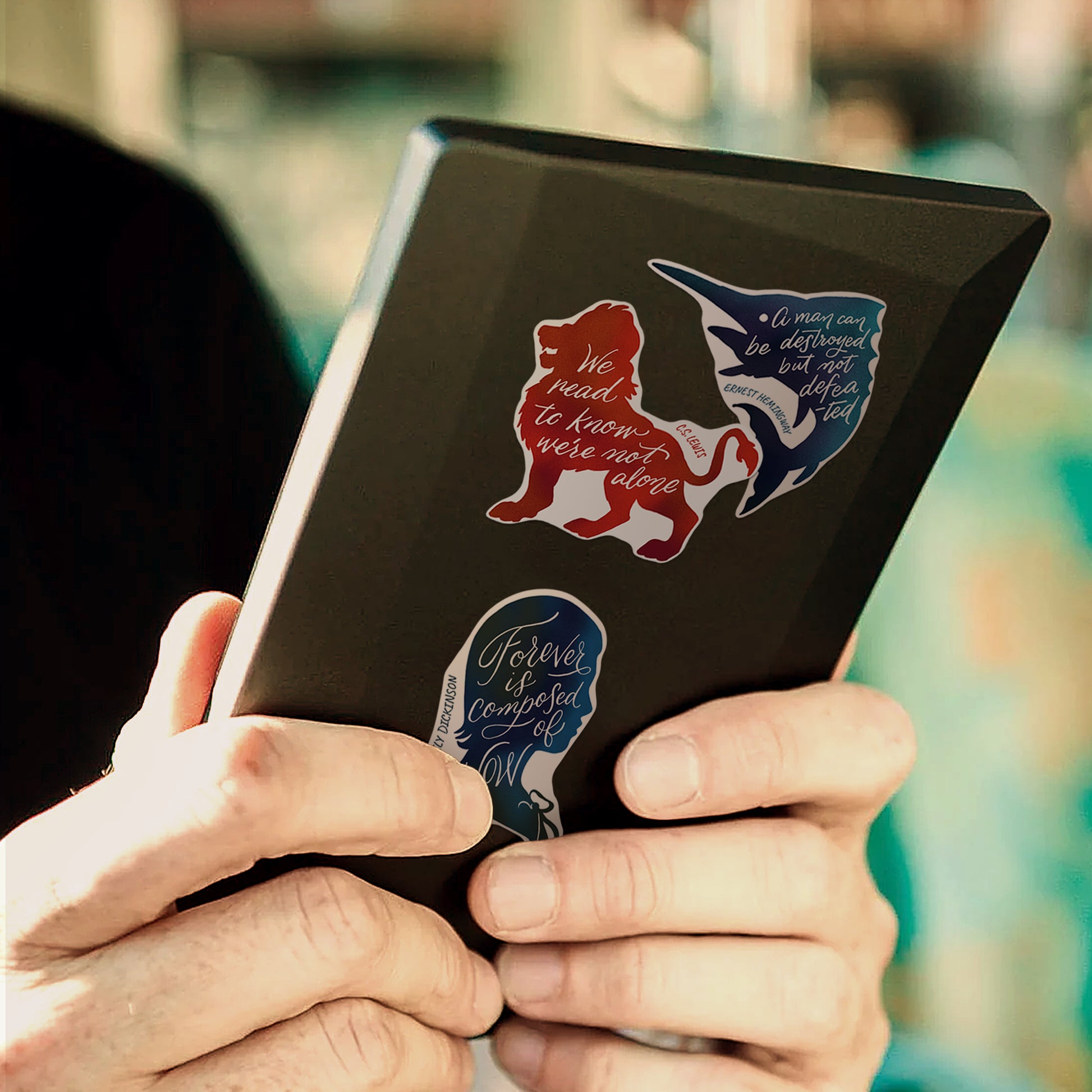 Famous Book Inspirational Quotes by Writers for Book Lovers, Laptop and Water Bottle