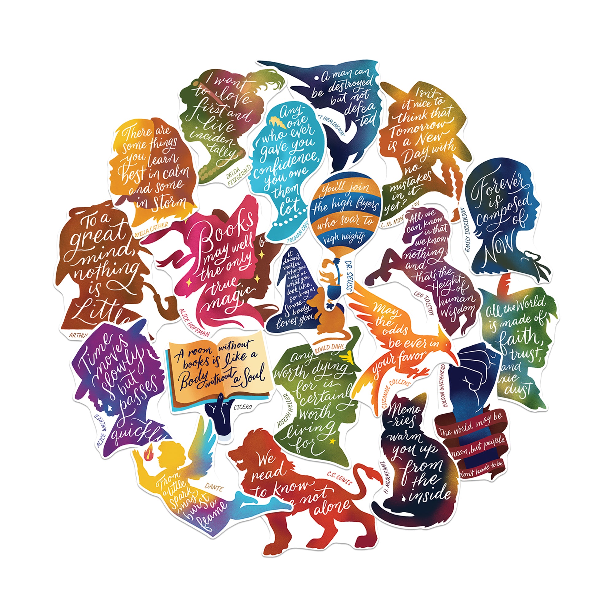 Famous Book Inspirational Quotes by Writers for Book Lovers, Laptop and Water Bottle