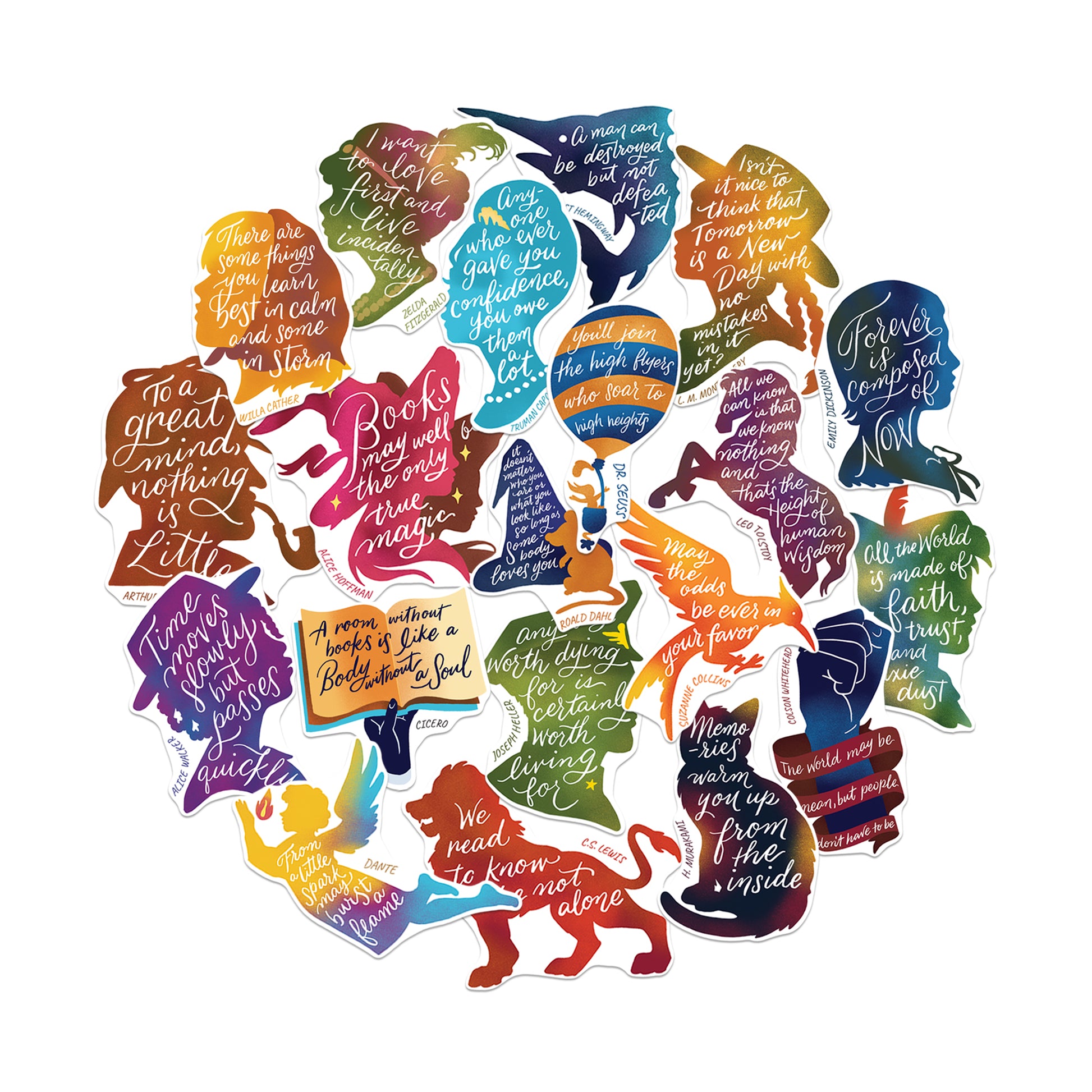 Famous Book Inspirational Quotes by Writers for Book Lovers, Laptop and Water Bottle