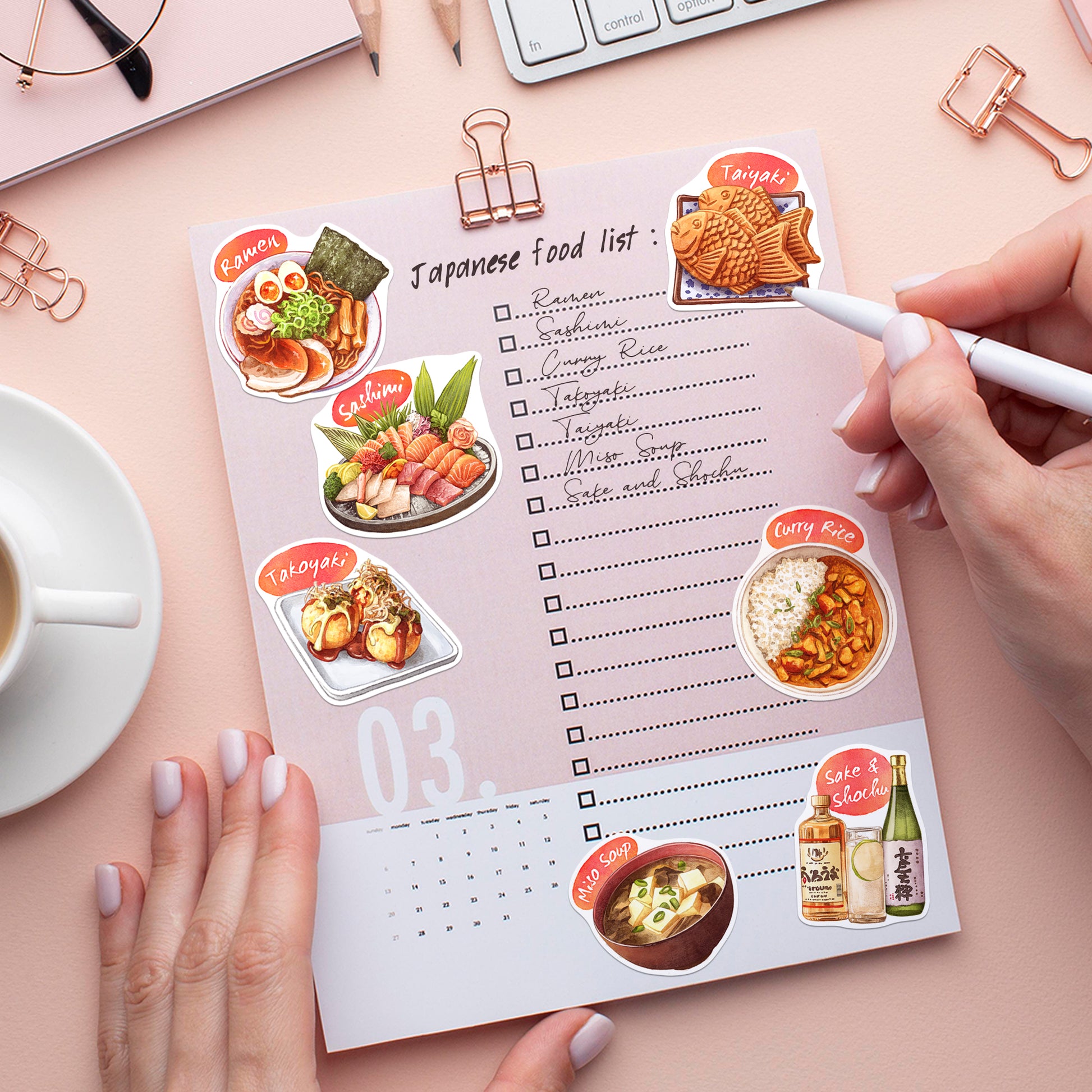 Traditional Japanese Cuisine Stickers (28 pcs)