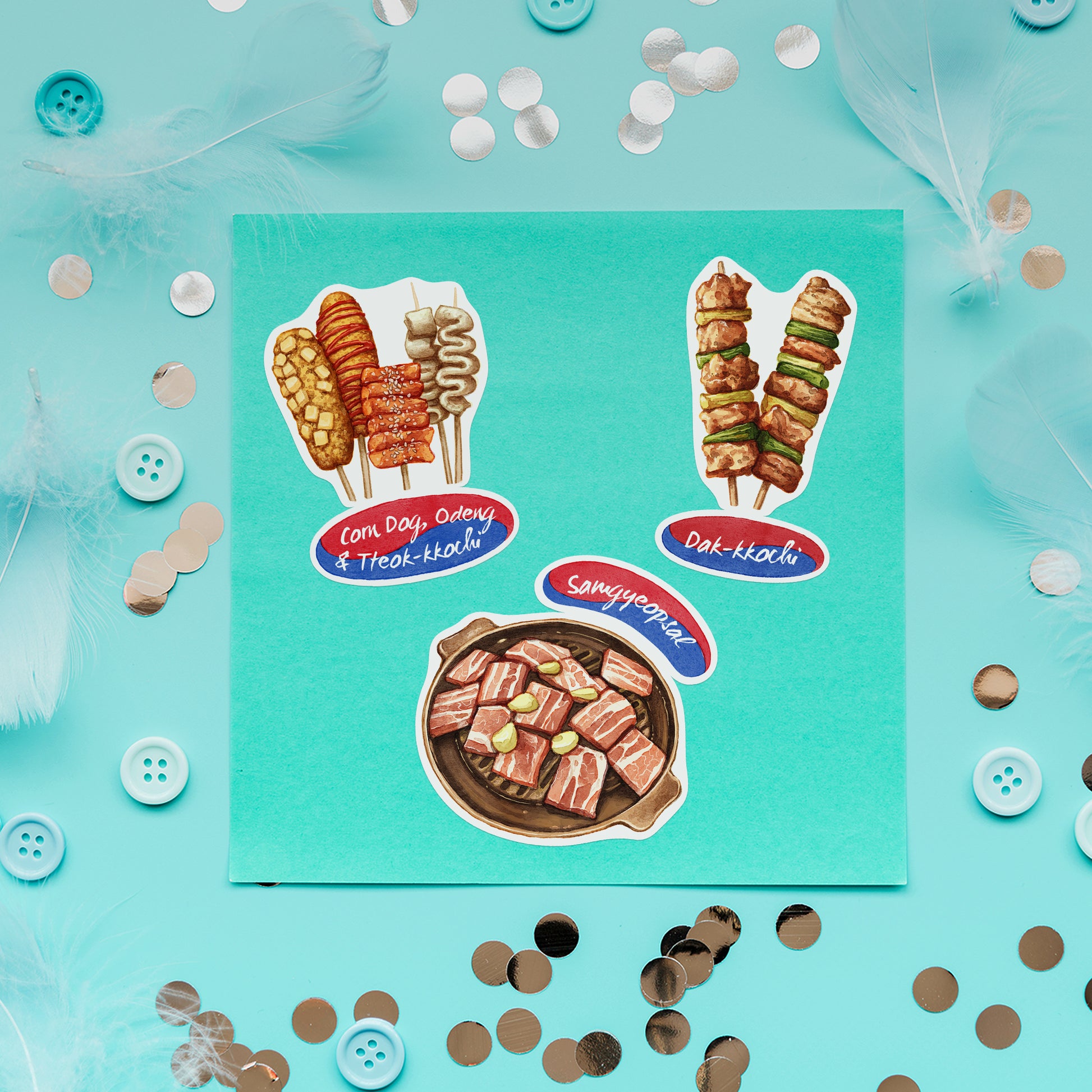 Authentic Korean Cuisine Stickers (28 pcs)