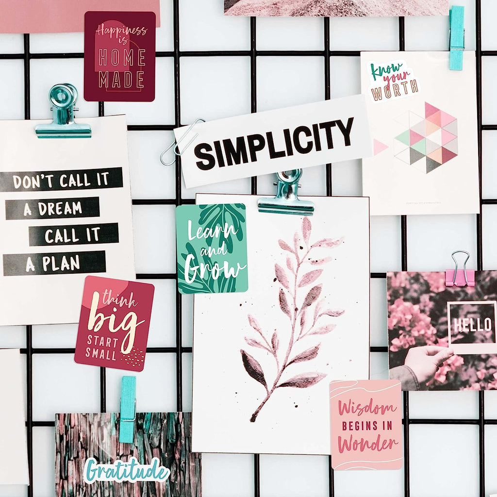 Vision Board Die Cuts with Motivational Quotes Stickers Set