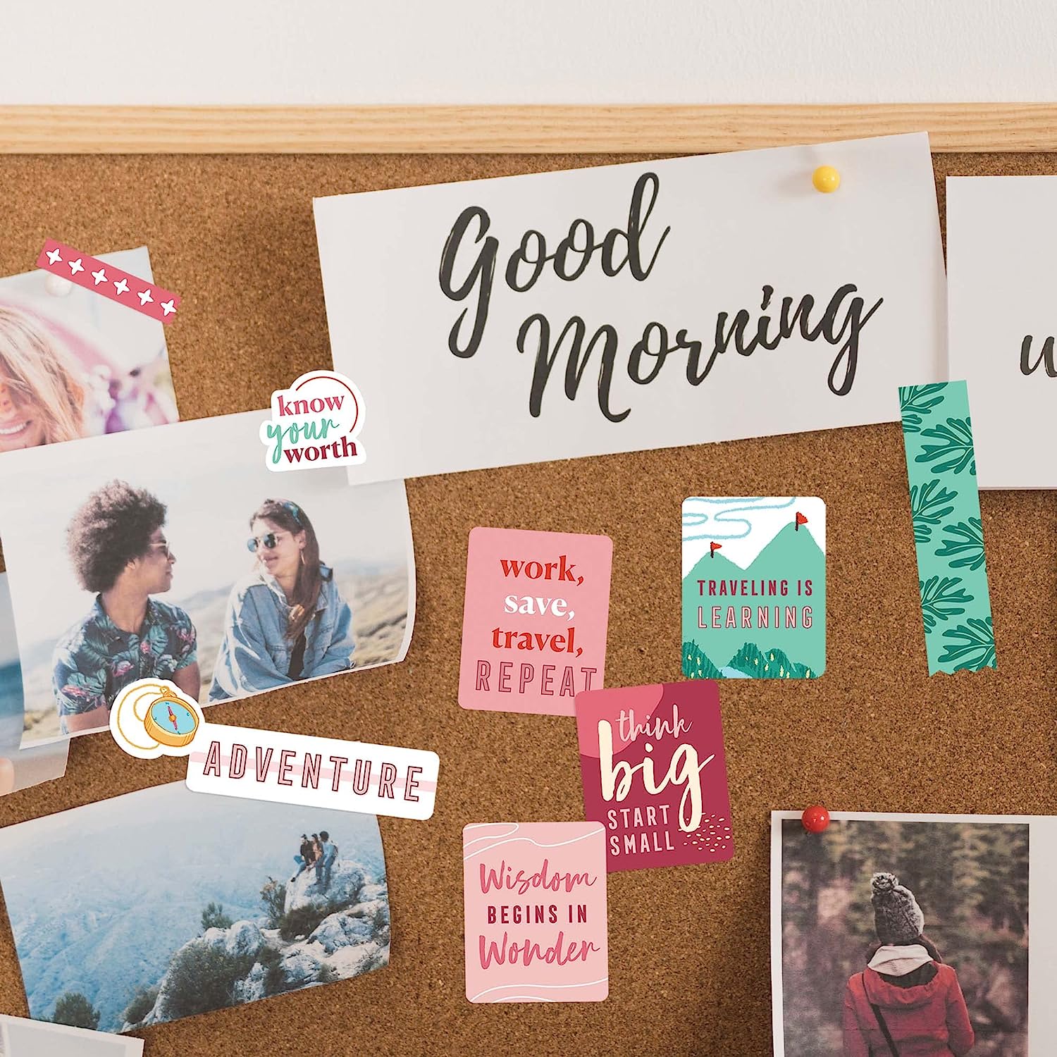 Passion Red Goal Setting Vision Board Stickers (48 Pieces)