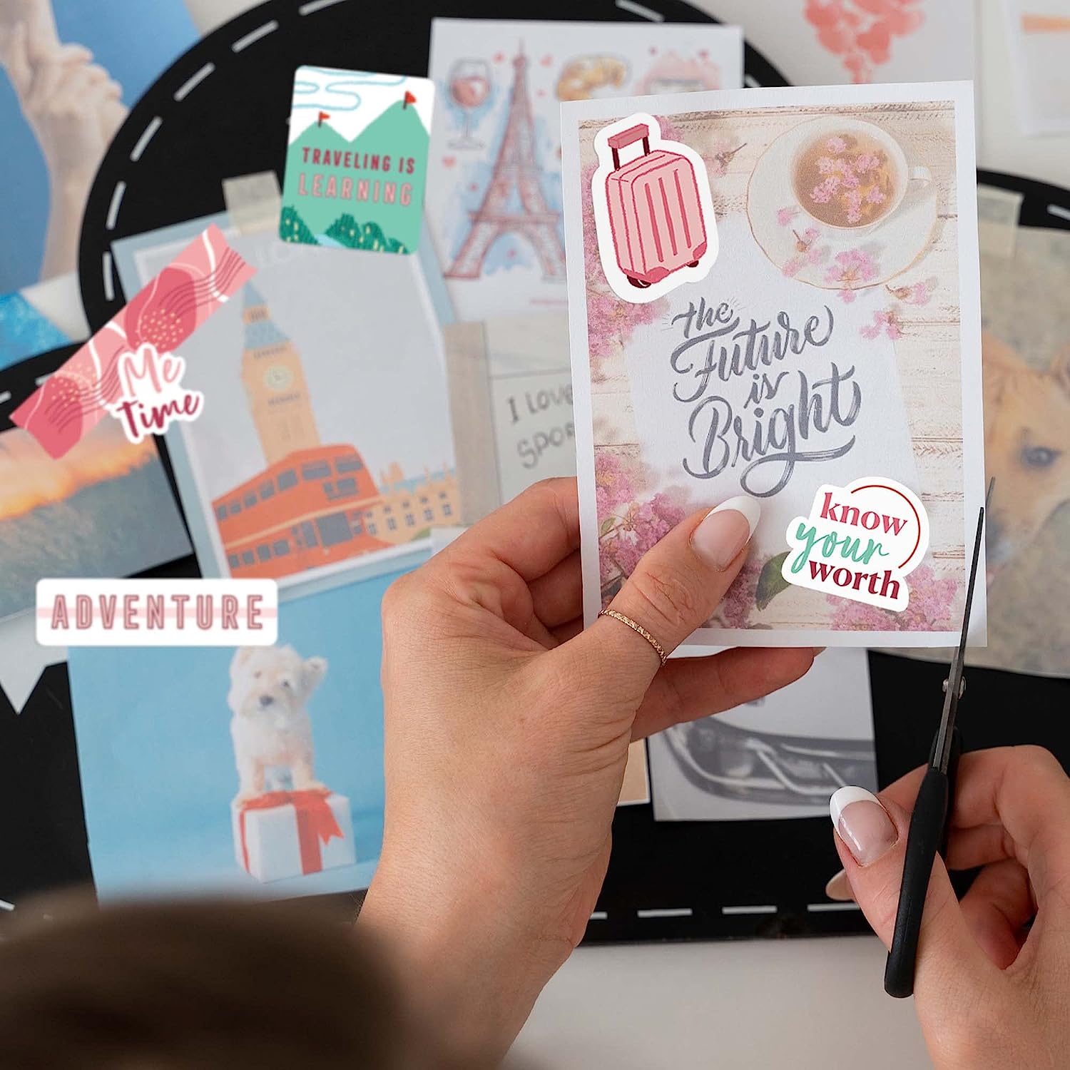 Passion Red Goal Setting Vision Board Stickers (48 Pieces)