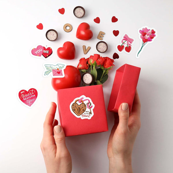 Valentine's Gnome Stickers (30pcs)