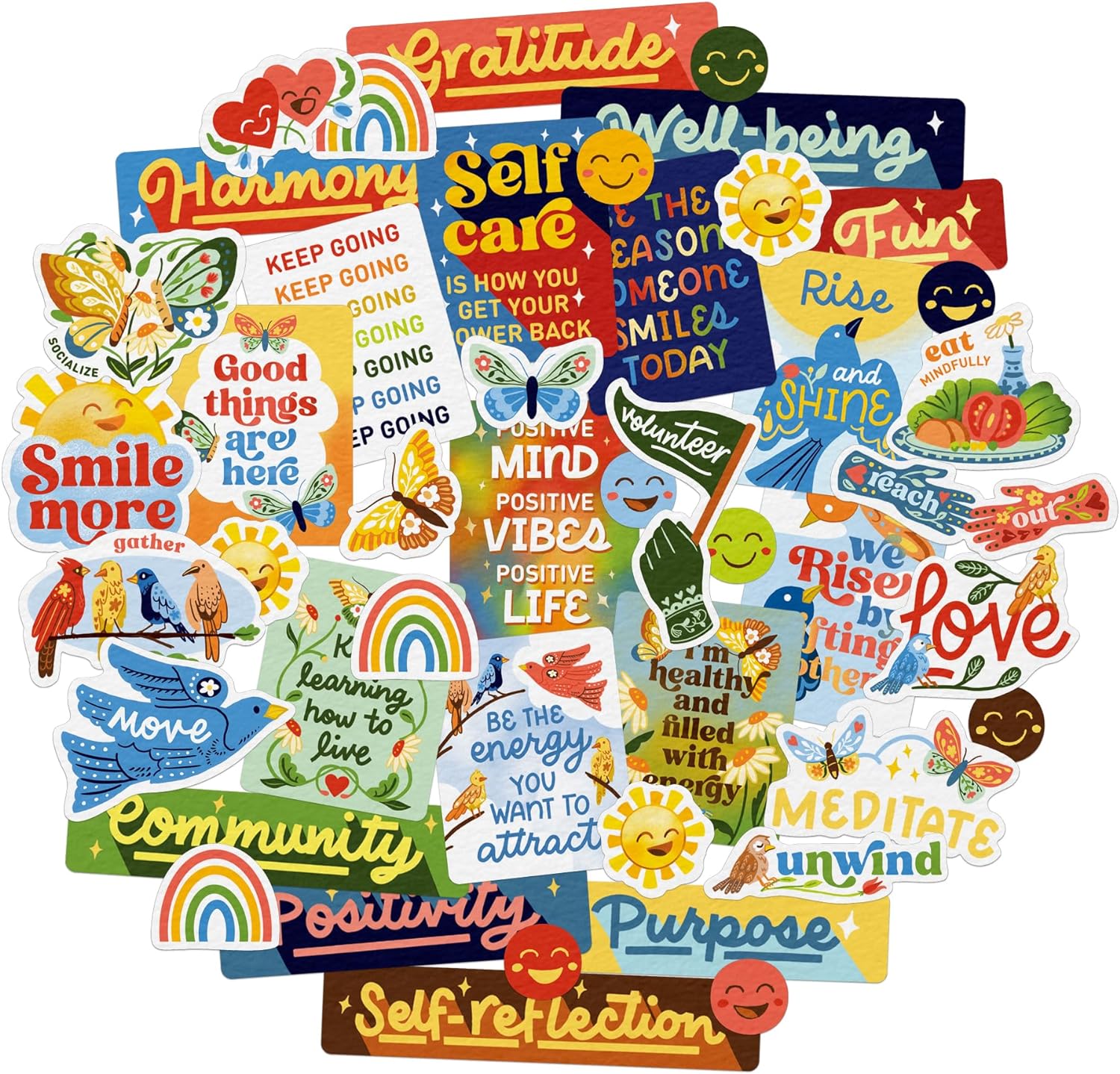 Radiant Life Vision Board Stickers (45 Pieces)