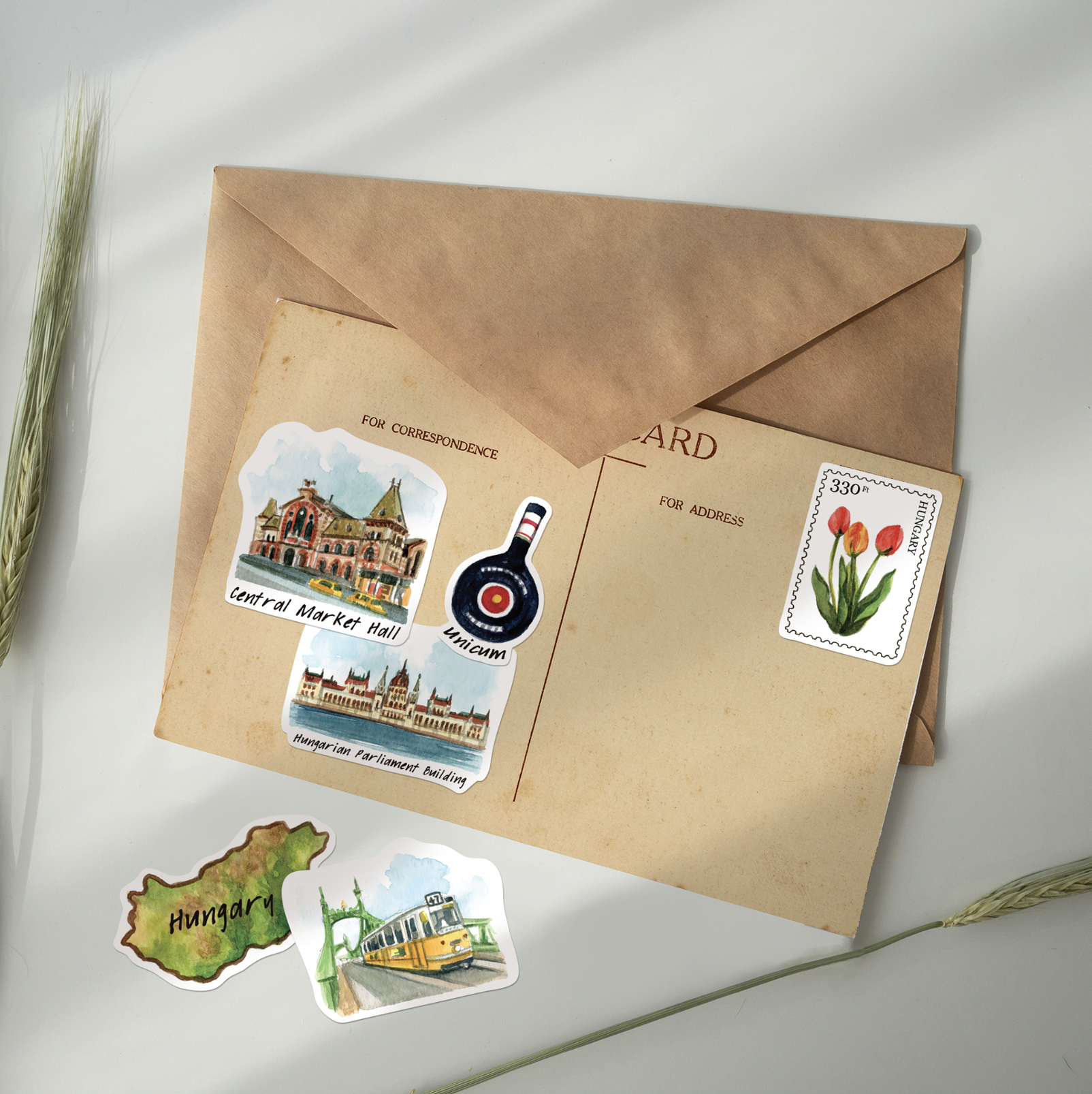 Harmonious Hungary Travel Stickers (28pcs)