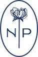 Navy Peony Logo