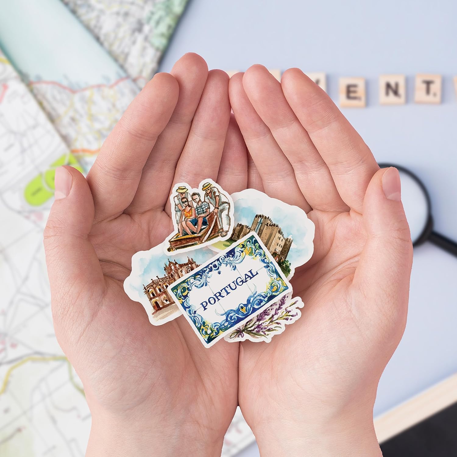 Picturesque Portugal Travel Stickers (31 Pieces)