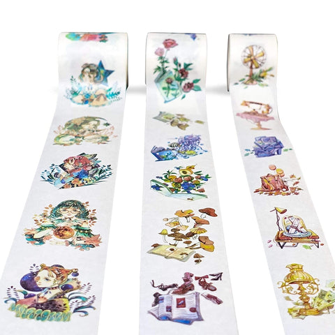 Tarot Girl, Vintage Book and Letters Washi Tape (Set of 3)