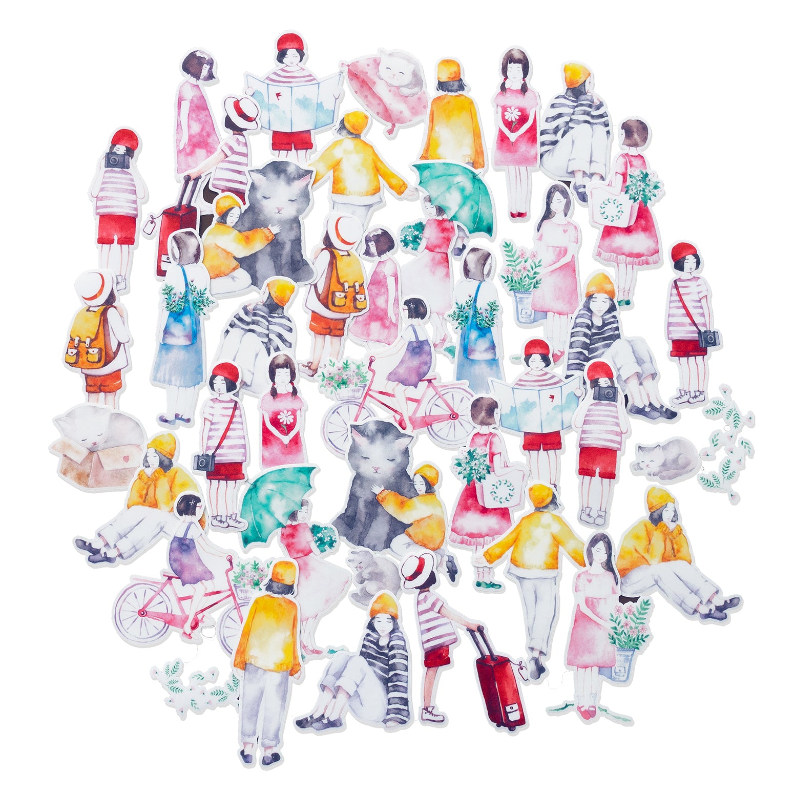 cute girl planner stickers