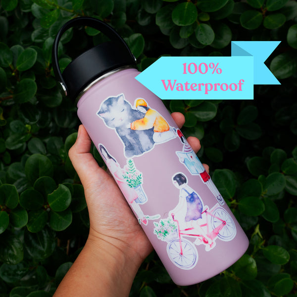 cute girl hydro flask sticker