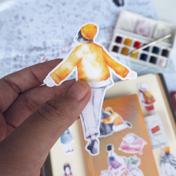 yellow sweater beanie planner sticker