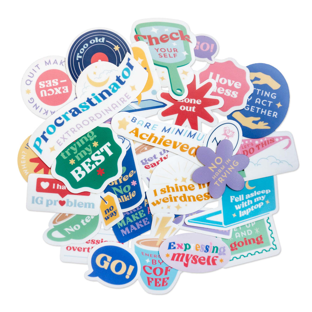Not Today Relatable Quote Sticker Flakes (29 pcs)