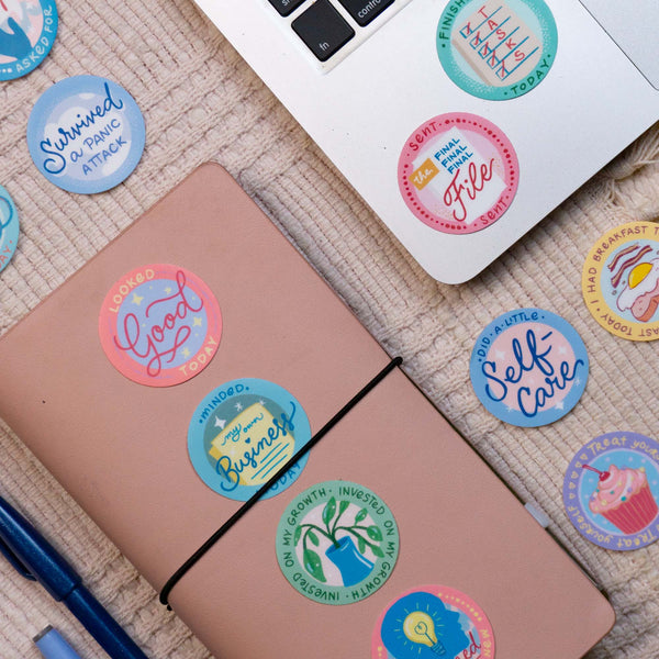 Not Today Self Care Achievement Badge Sticker Flakes (20 pcs)