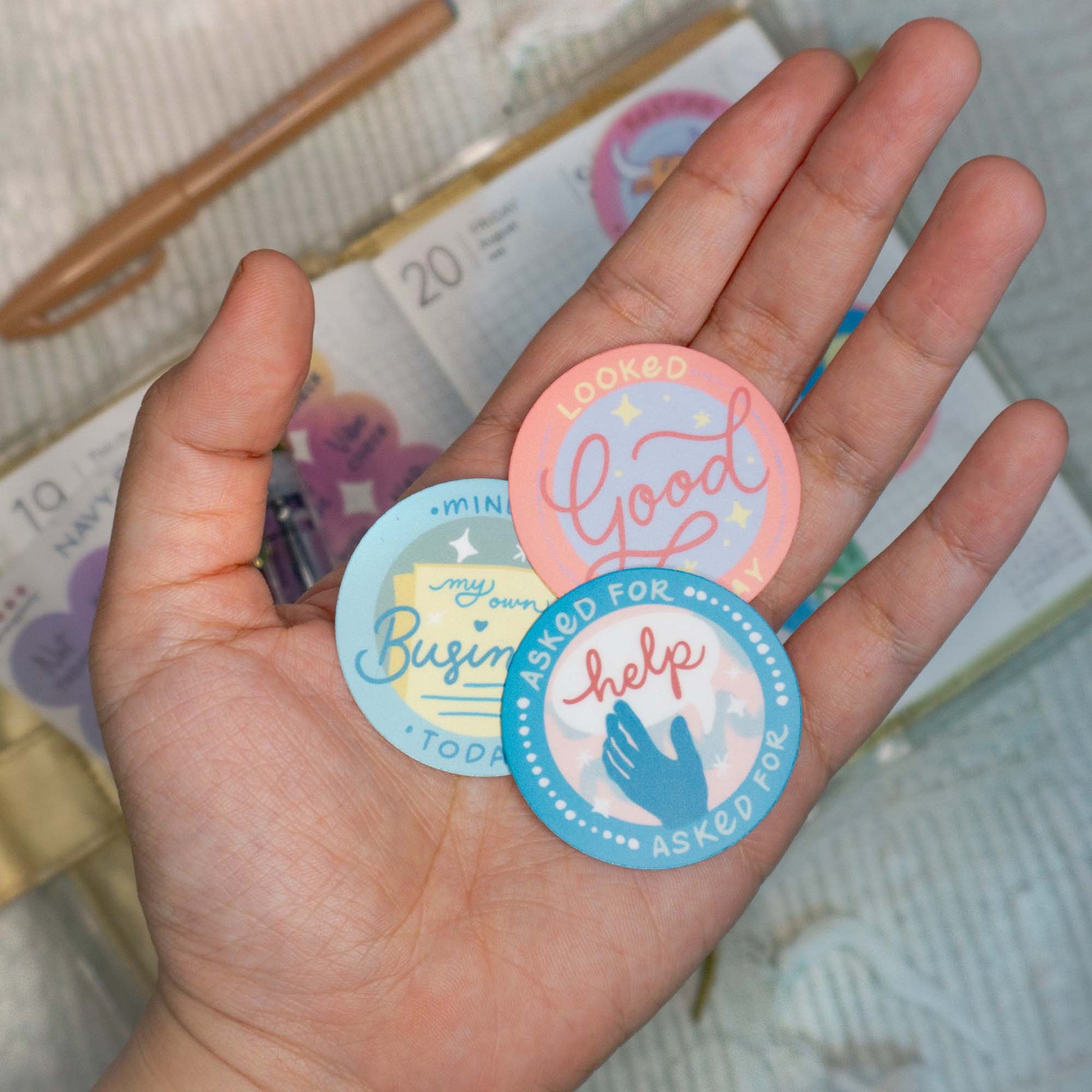 Not Today Self Care Achievement Badge Sticker Flakes (20 pcs)